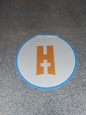 Interior Concrete Coating with Domino & Inlay