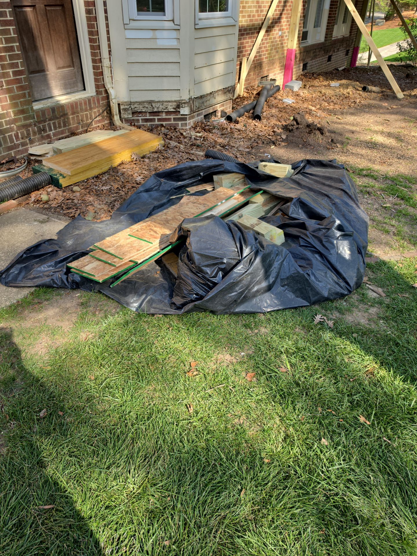 Job site clean up in Charlotte by Badger Hauling