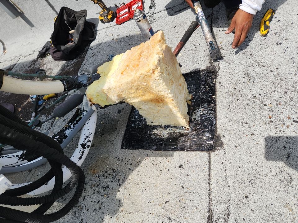 Flat Roof Silicone Coating and Drain Repair in Ocean Ridge by Aastro Roofing