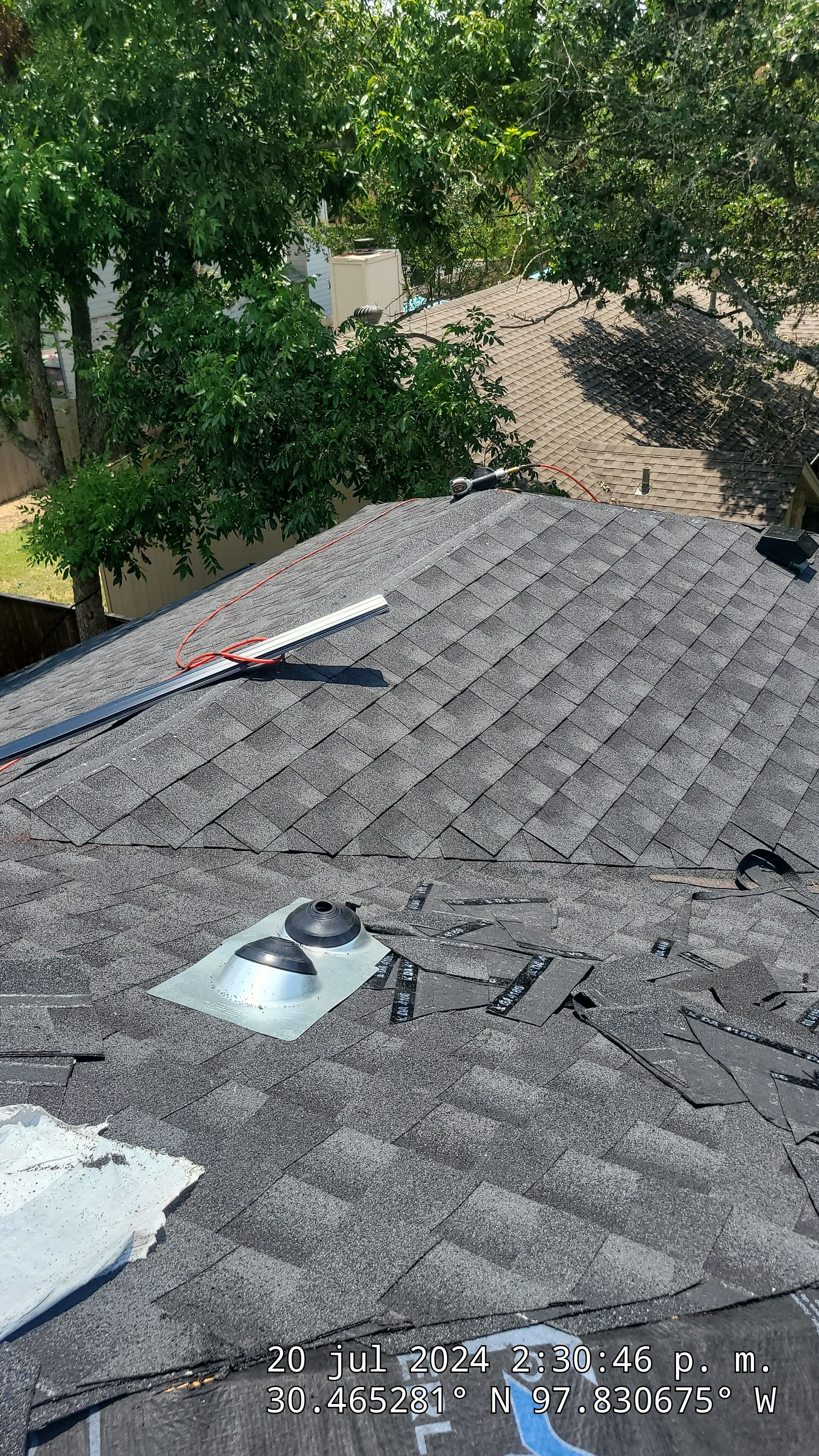 Architectural Shingle Roofing Replacement and Decking Repair in Cedar Park by Caliber Restoration LLC