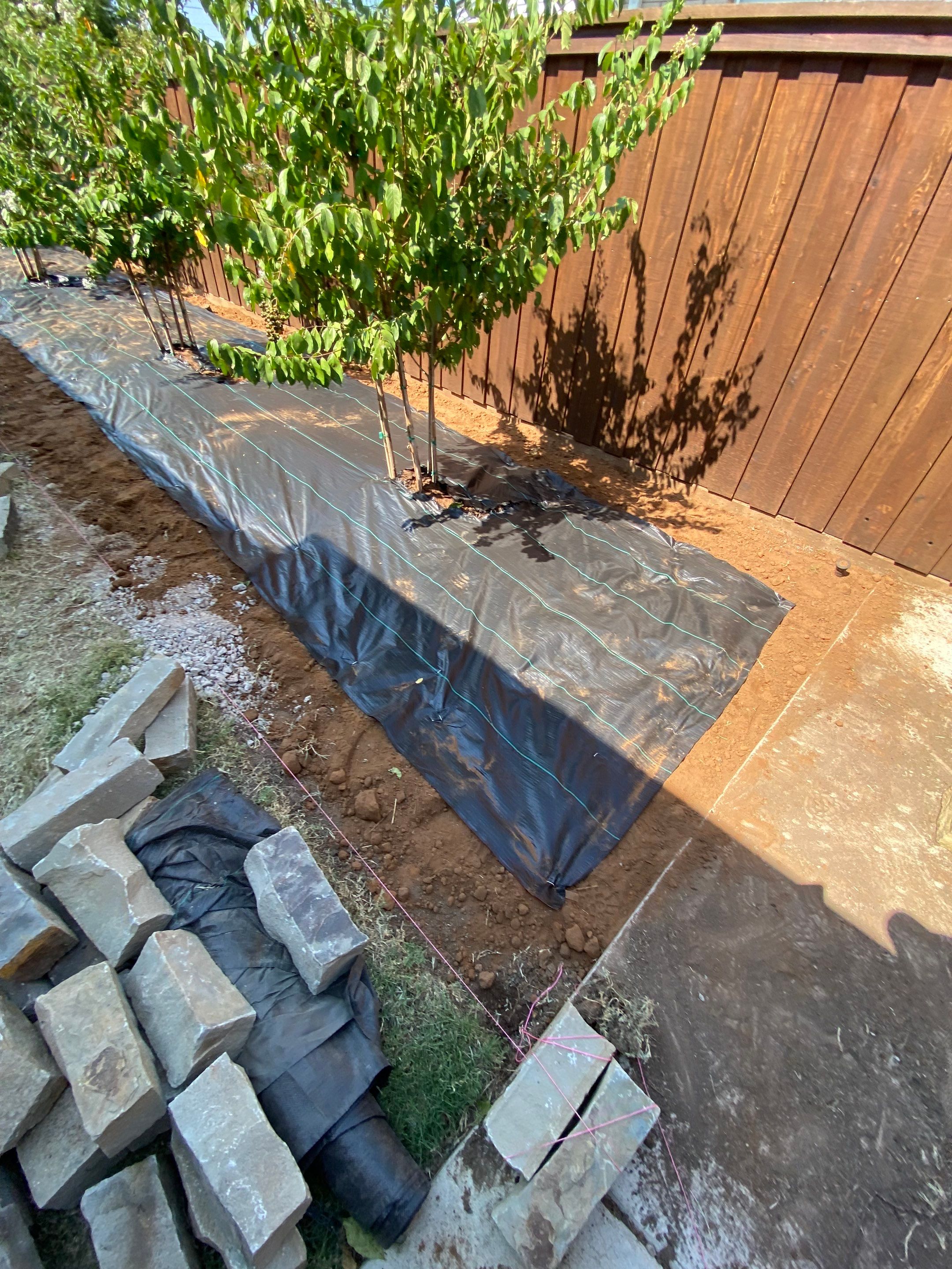 Landscape using Crepe Myrtle Plant by Clays Services Inc