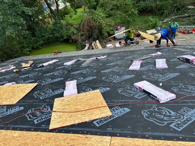 Residential Roofing Installation using Owen's Corning Duration (Lifetime) Shingles