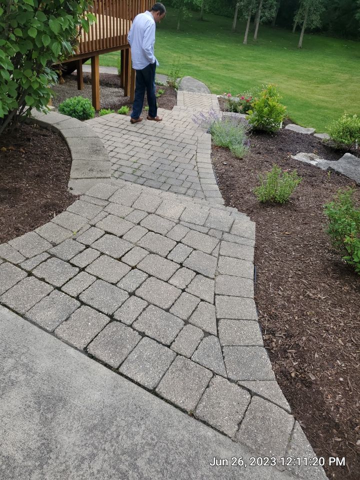 Brick paver clean, sand and seal.  using Surebond SB-1300 by Northern Power Washing LLC.