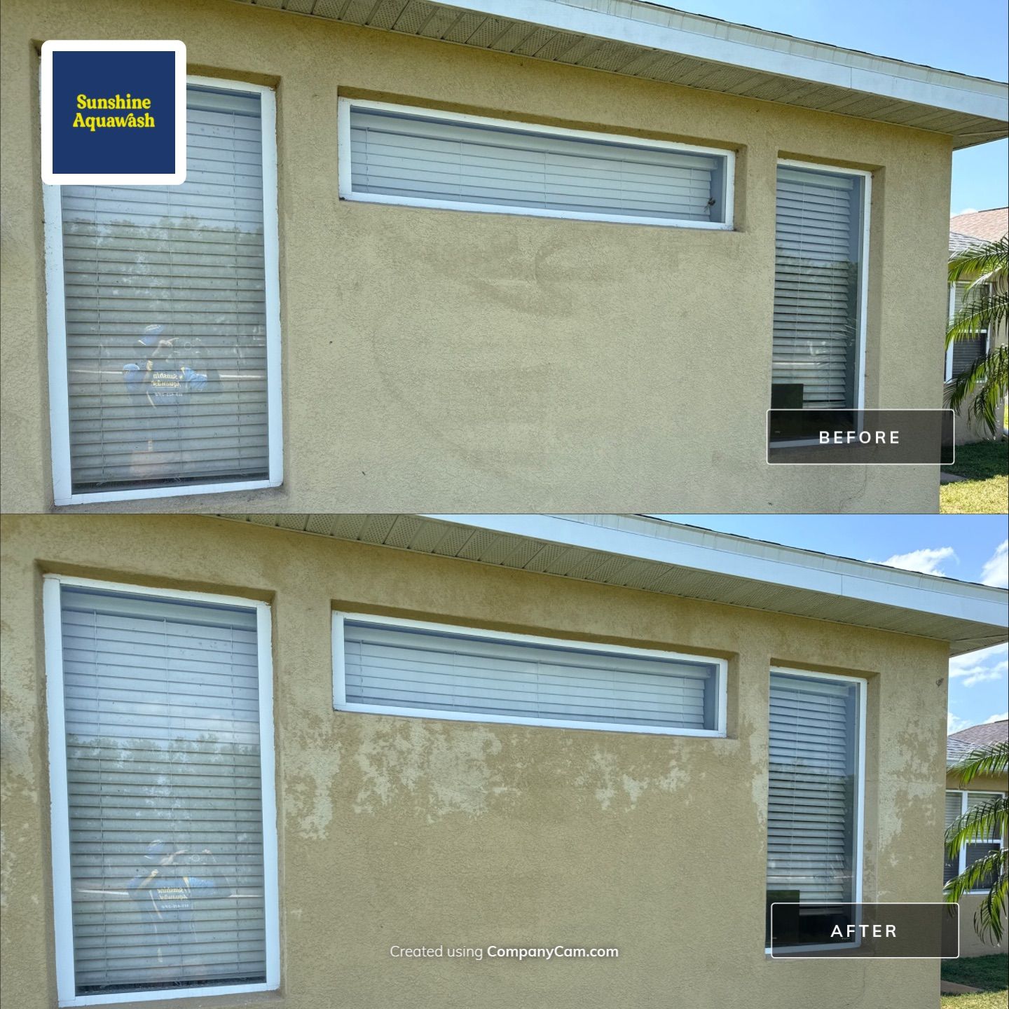 Driveway & Rear Wall Soft Wash | Lexington Community | Parrish, FL | Sunshine AquaWash by Sunshine AquaWash
