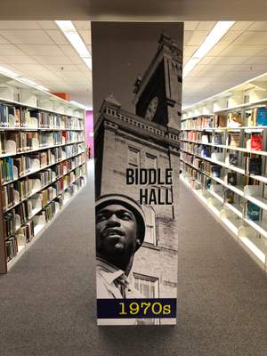 Johnson C. Smith University - Library Pillar Vinyl Wrap