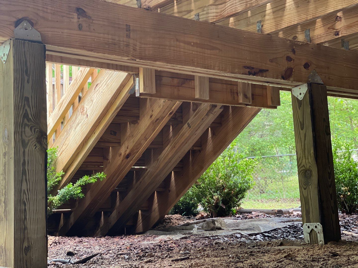 Oak Leaf Circle - Deck Installation  by Pillar and Pine