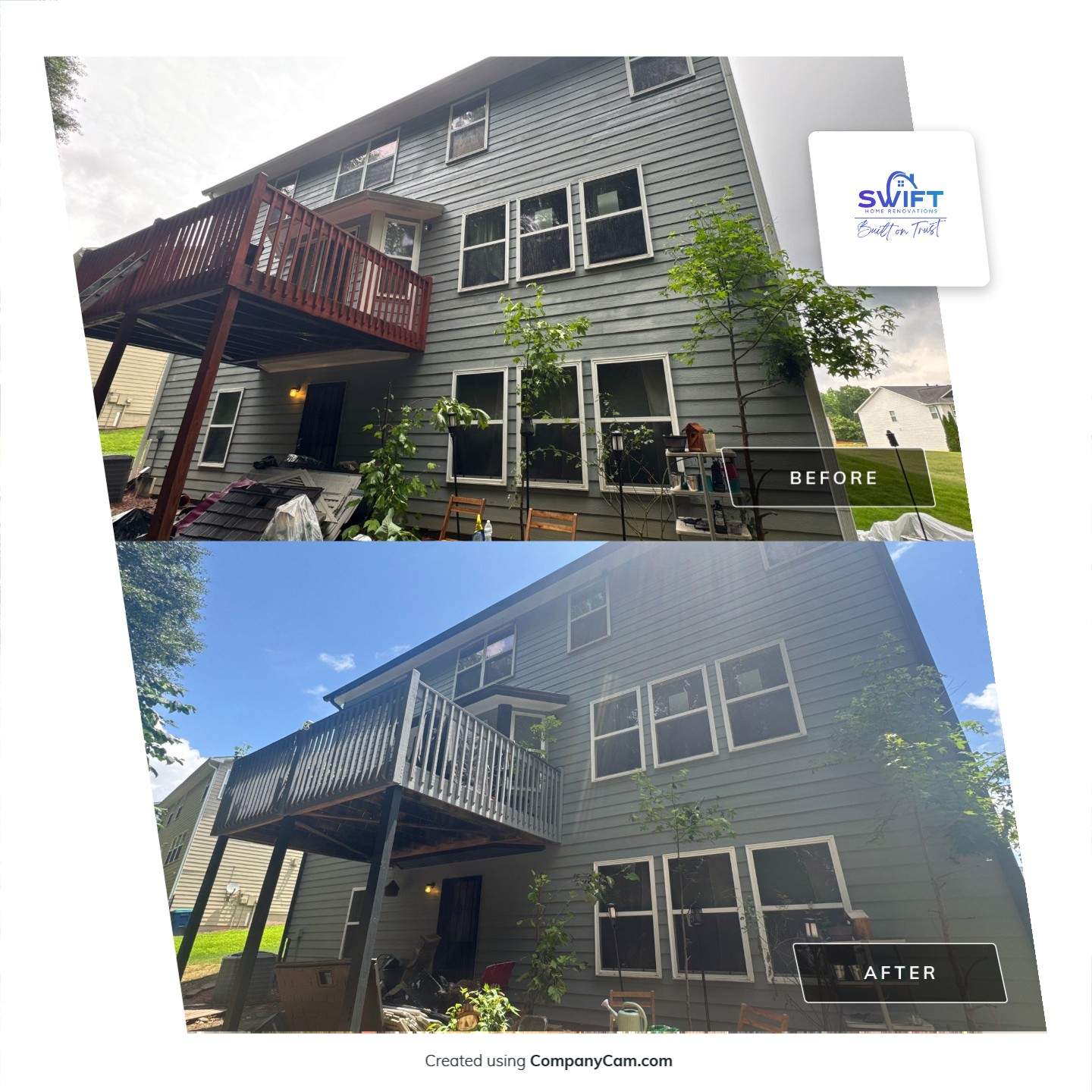 Full Exterior House Painting and Color Transformation in Atlanta by Swift Home Renovations