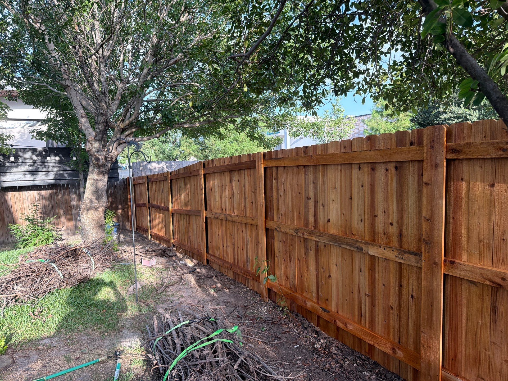 Custom Cedar Privacy Fence in Hutto by Rhino Home Care