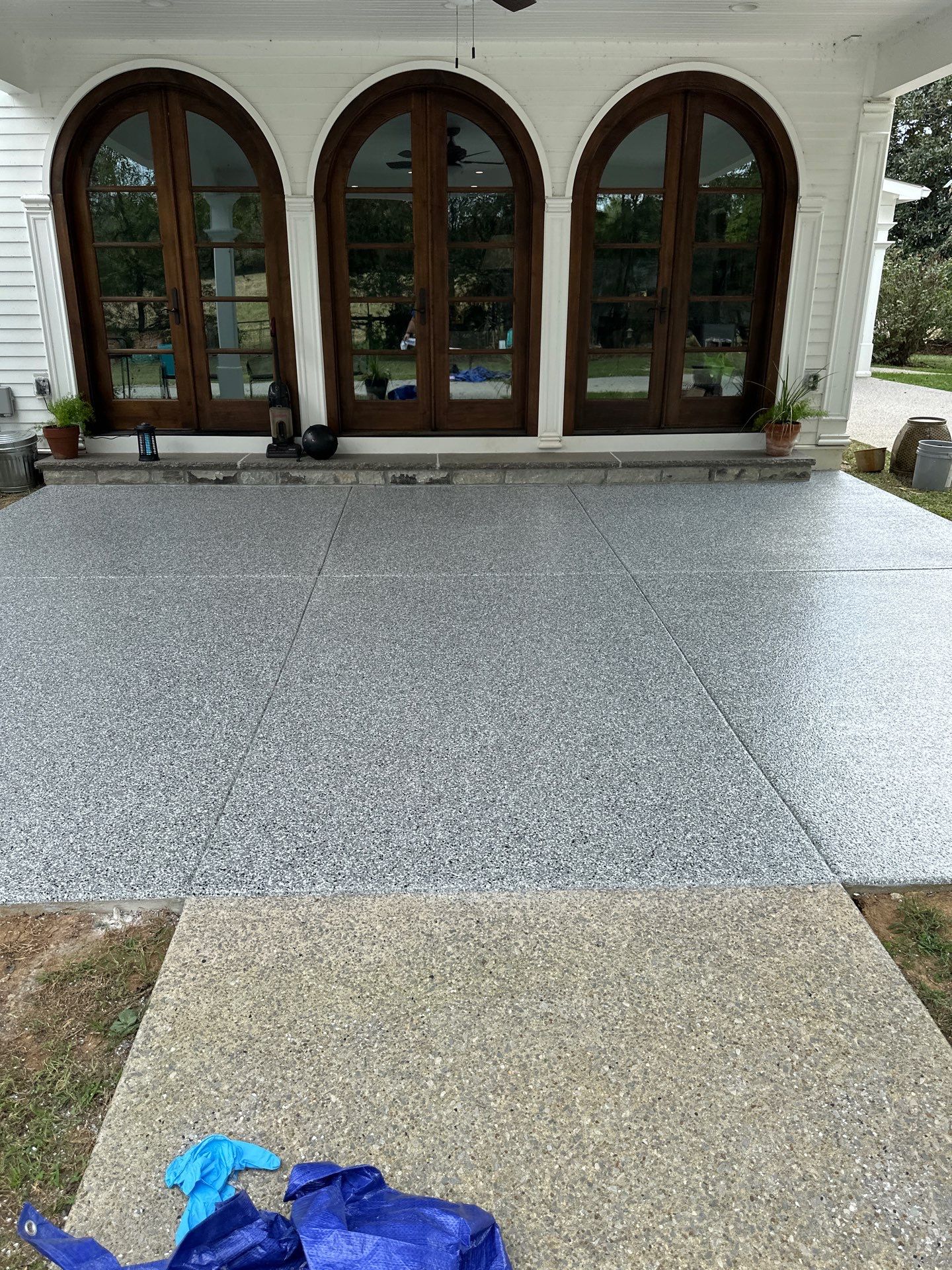 Patio Floor Coating using Wombat by My Garage Floor Guys