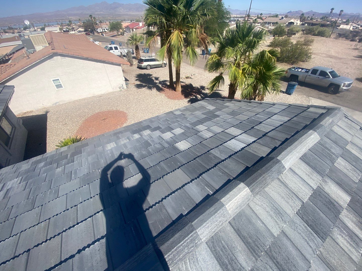 Charcoal Blend Concrete Tile by Reimagine Roofing