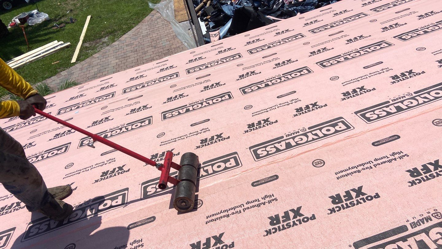 Residential Roofing Installation using 1" Nail strip metal roof by BLUES BROTHERS ROOFING