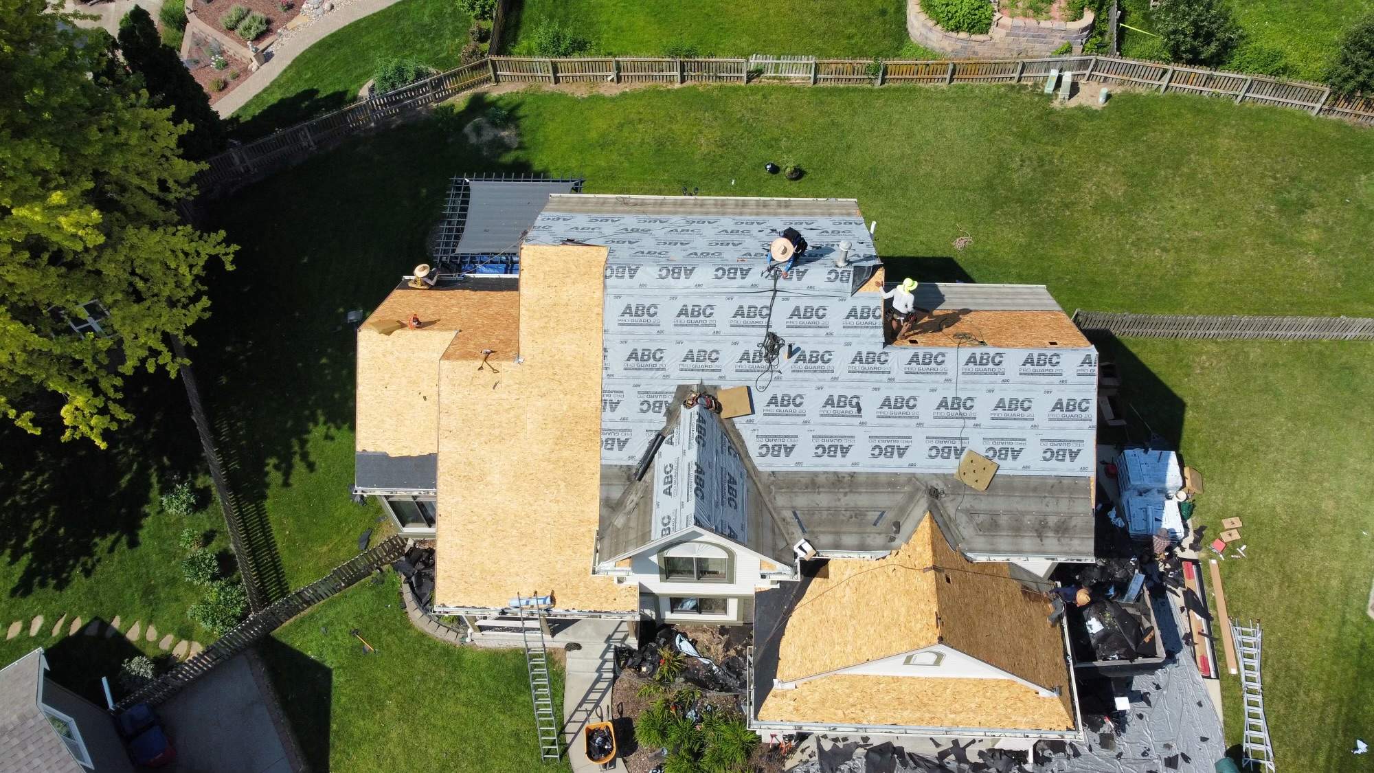 Residential Roofing Installation using IKO Nordic Glacier Impact Resistant Class 4 by Lightning Exteriors