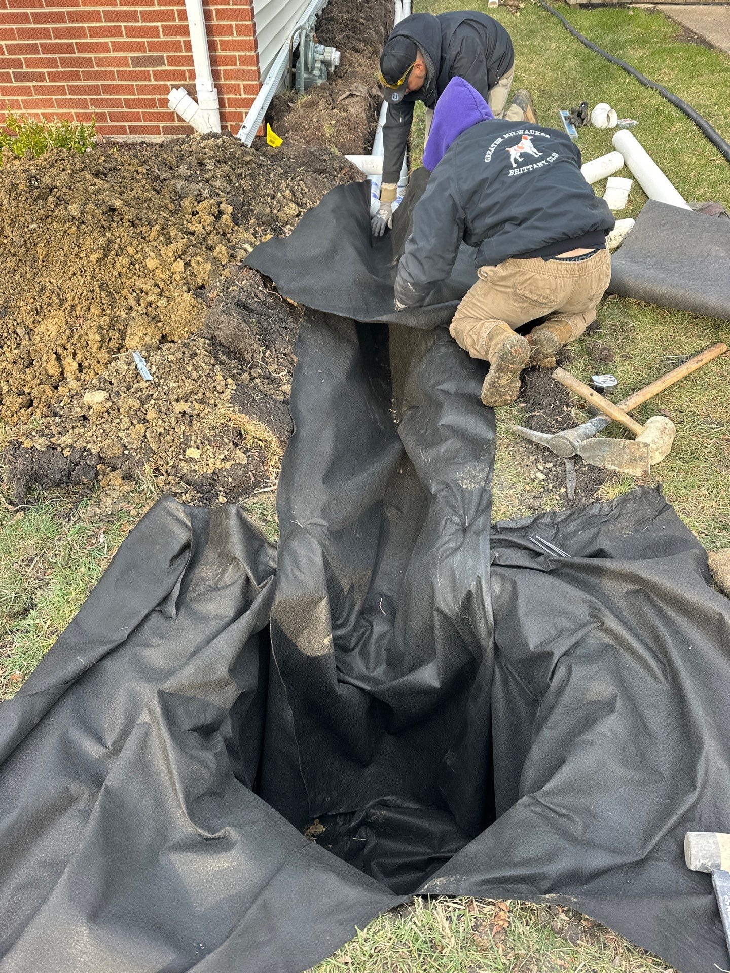 French drain and Sump pump reroute to flo well by A&N