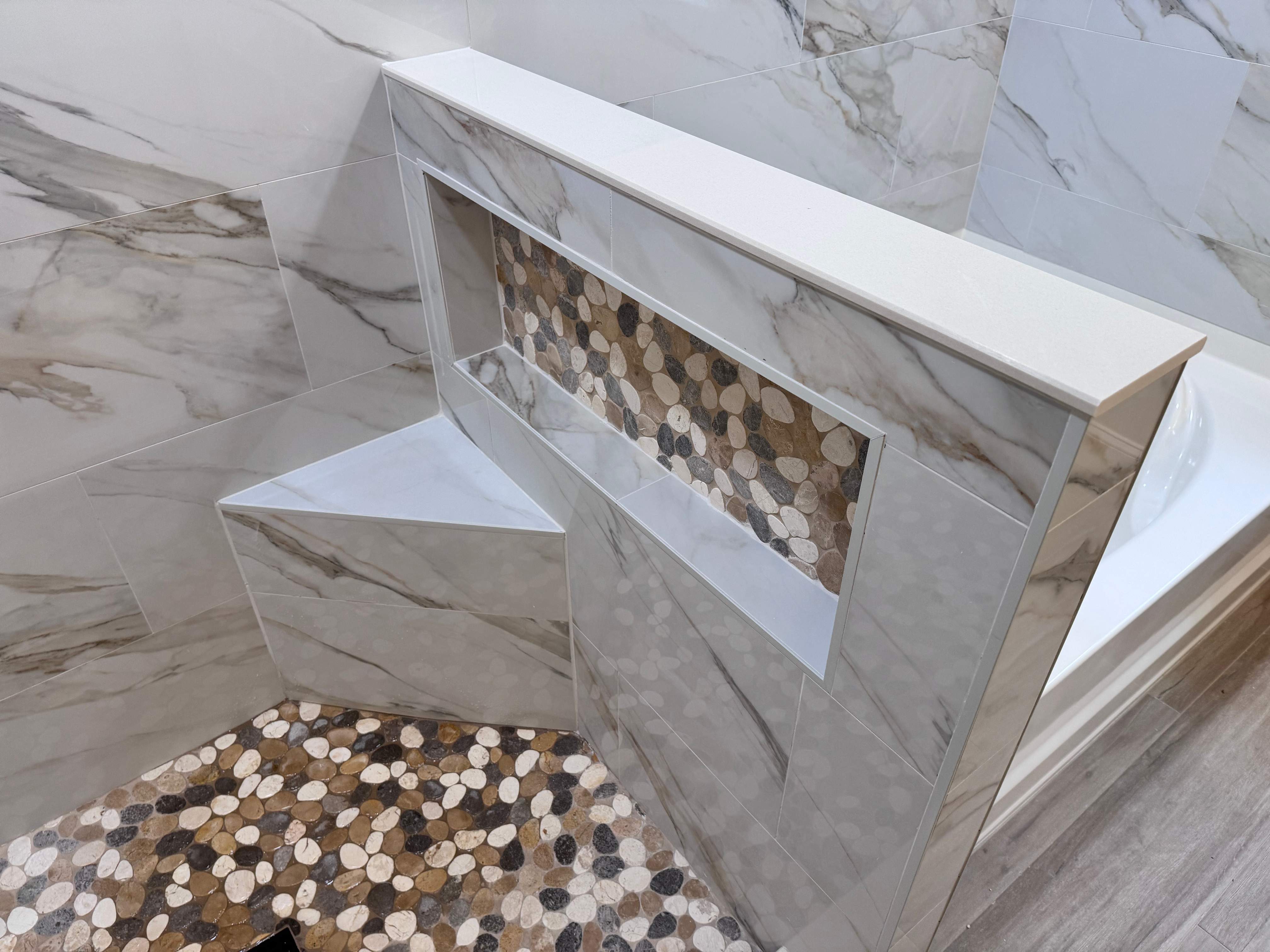 Master bathroom renovation by Prudencio