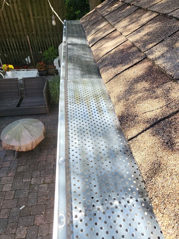 Seamless Gutter Installation using K-Style Seamless Gutters and LeafBlaster Pro Gutter Guards by Gutter Professors