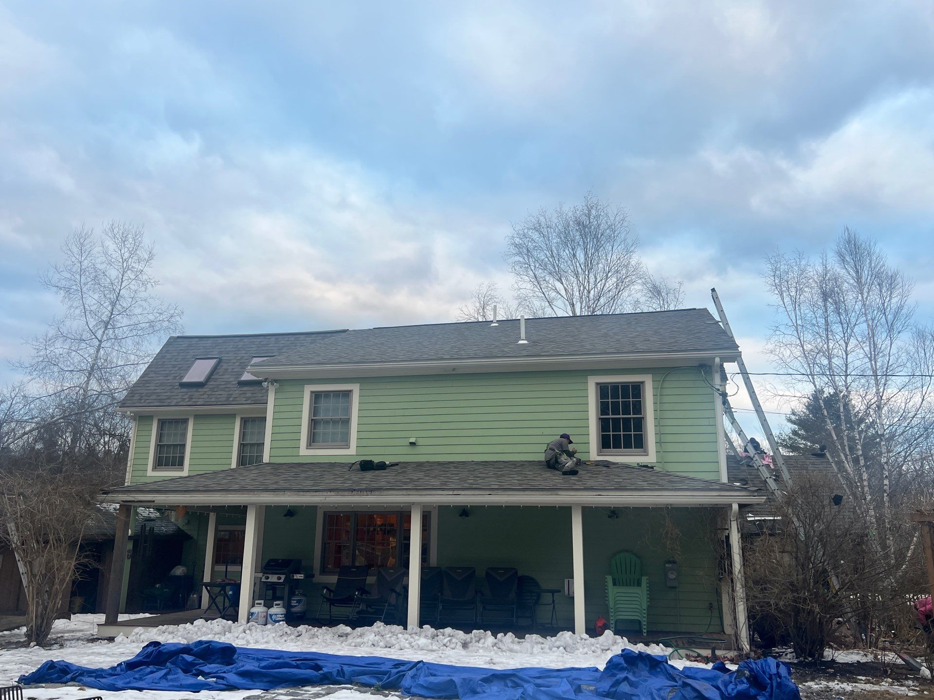 OC Roofing System Installed in Falmouth, ME by Tall pine roofing