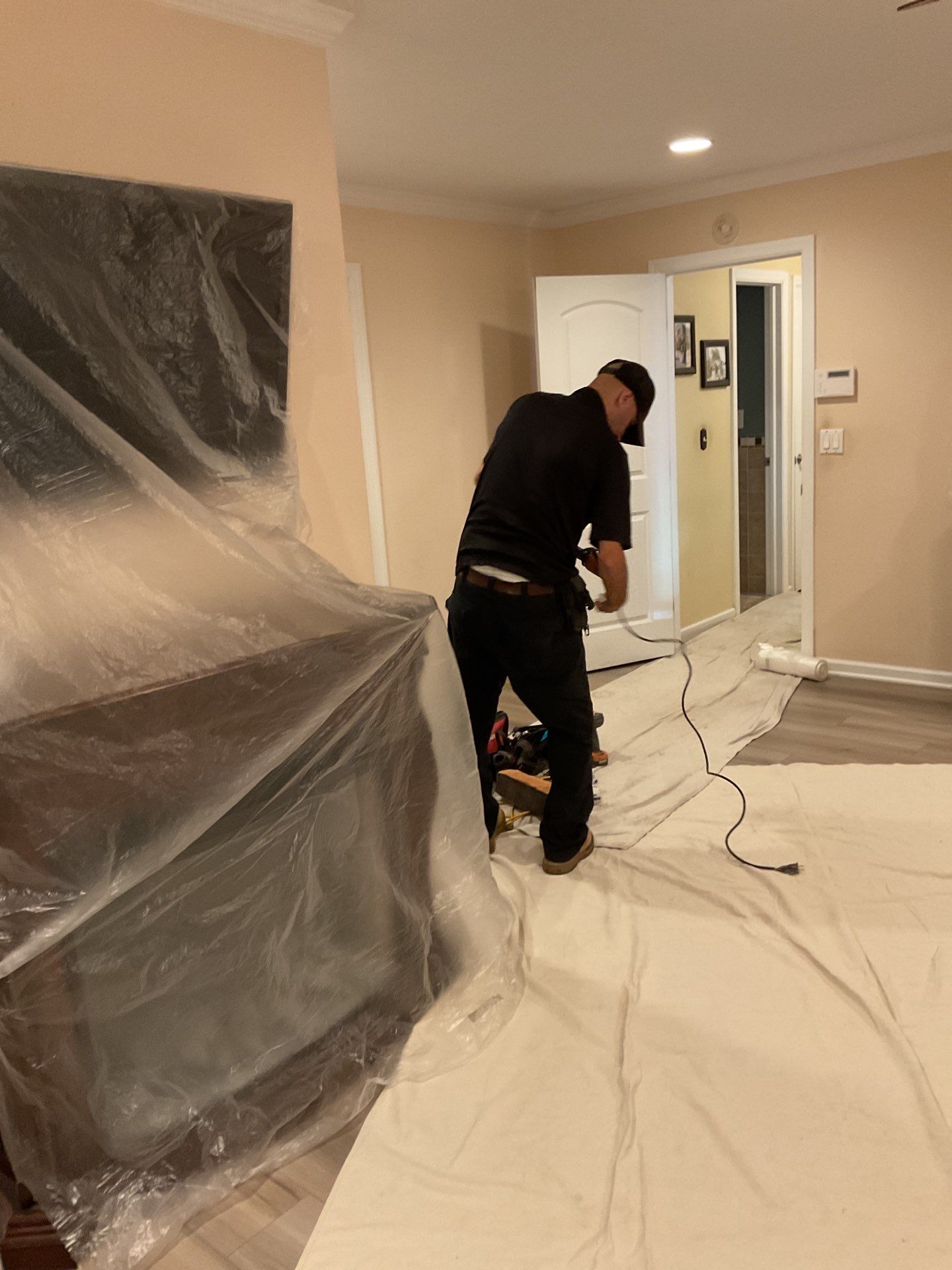 Ceiling Water Damage Mitigation and Structural Drying in Holbrook by Newhouse Restoration