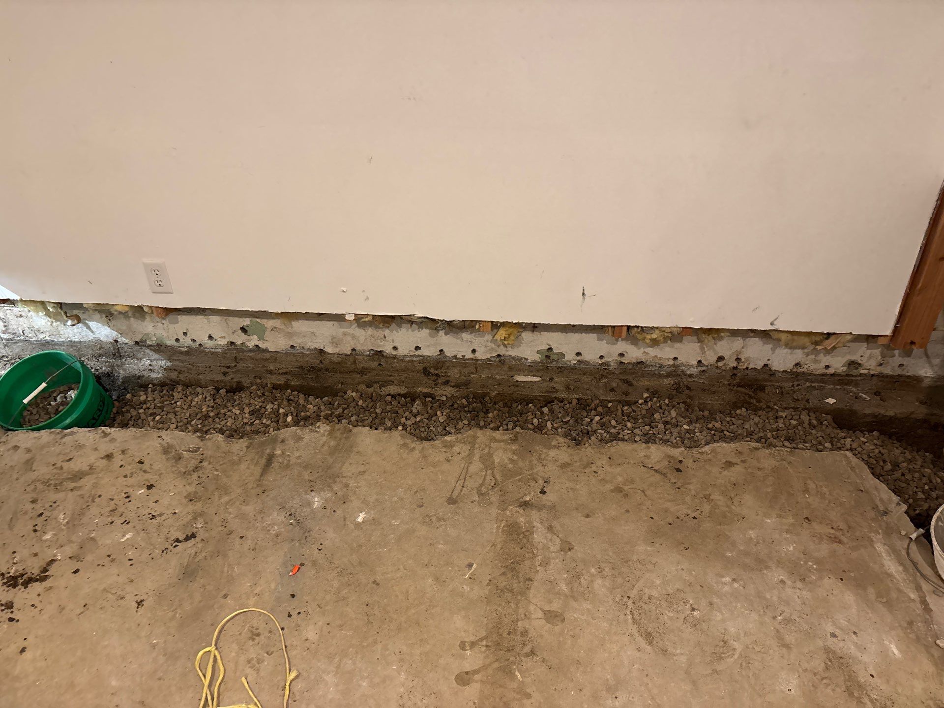 Drain tile & a sump pump for Ruth by Waterproofing Northeast