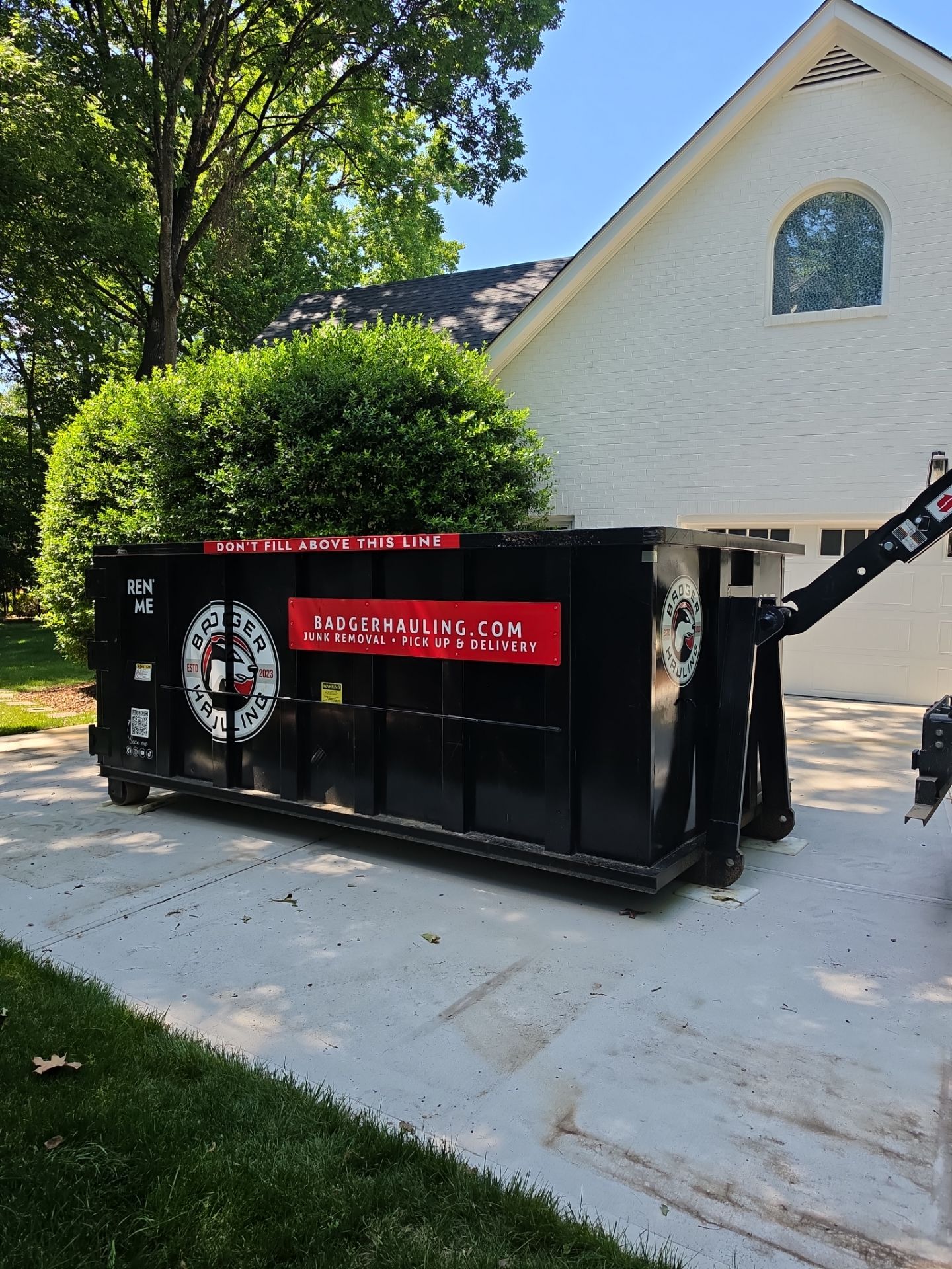 Job site clean up in Charlotte by Badger Hauling
