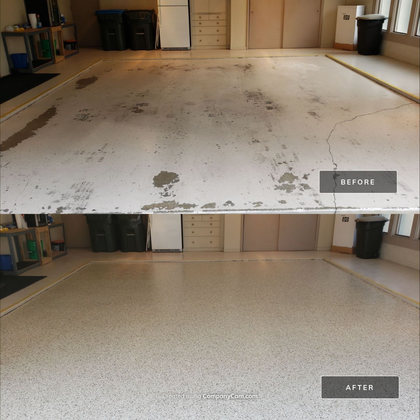 Fort Dodge Driftwood Garage Floor Coating by Revival Concrete Coatings, LLC