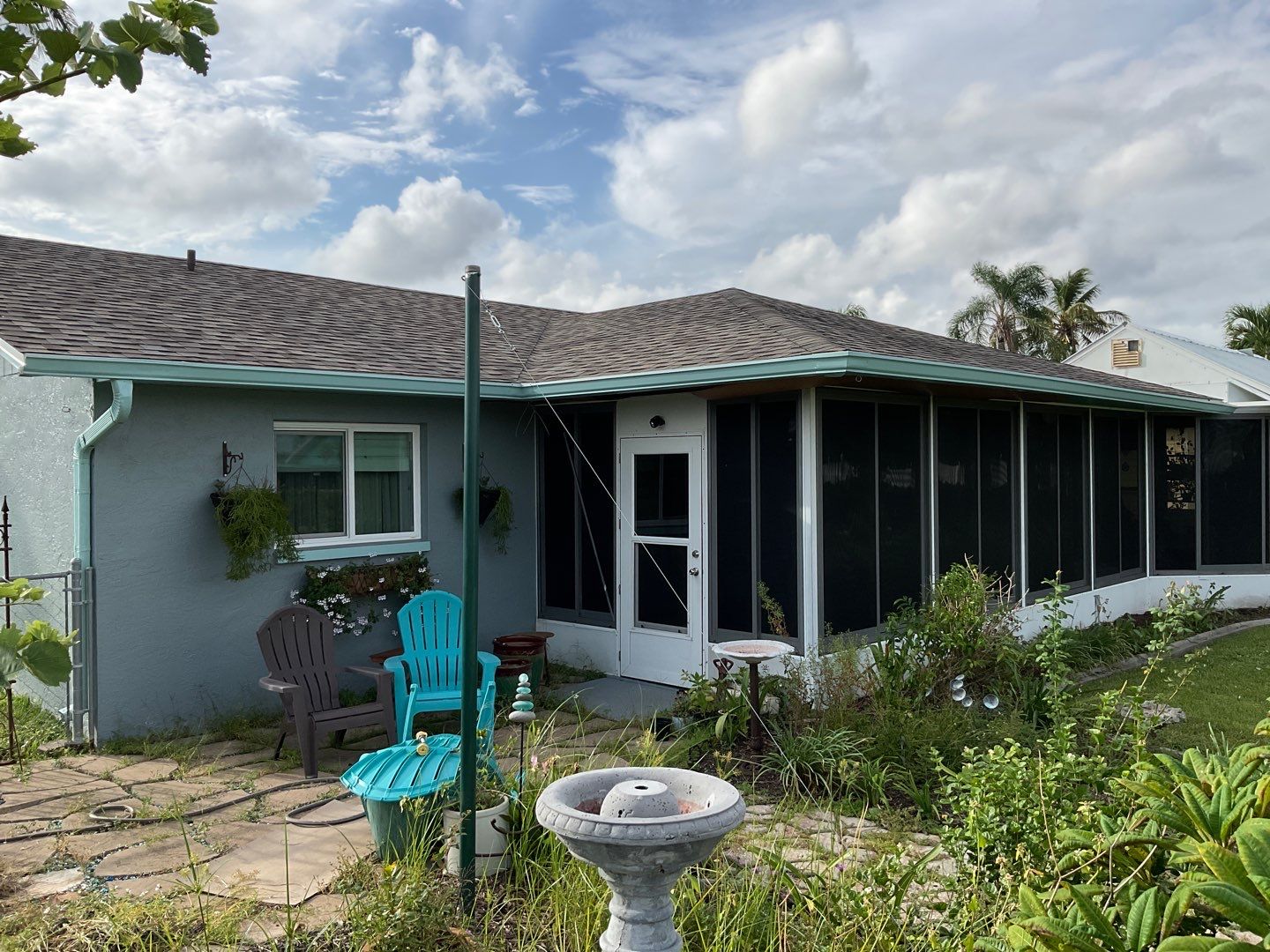Soffit and Fascia Installation using White Vinyl Soffit in Cape Coral FL by Gutter Professors