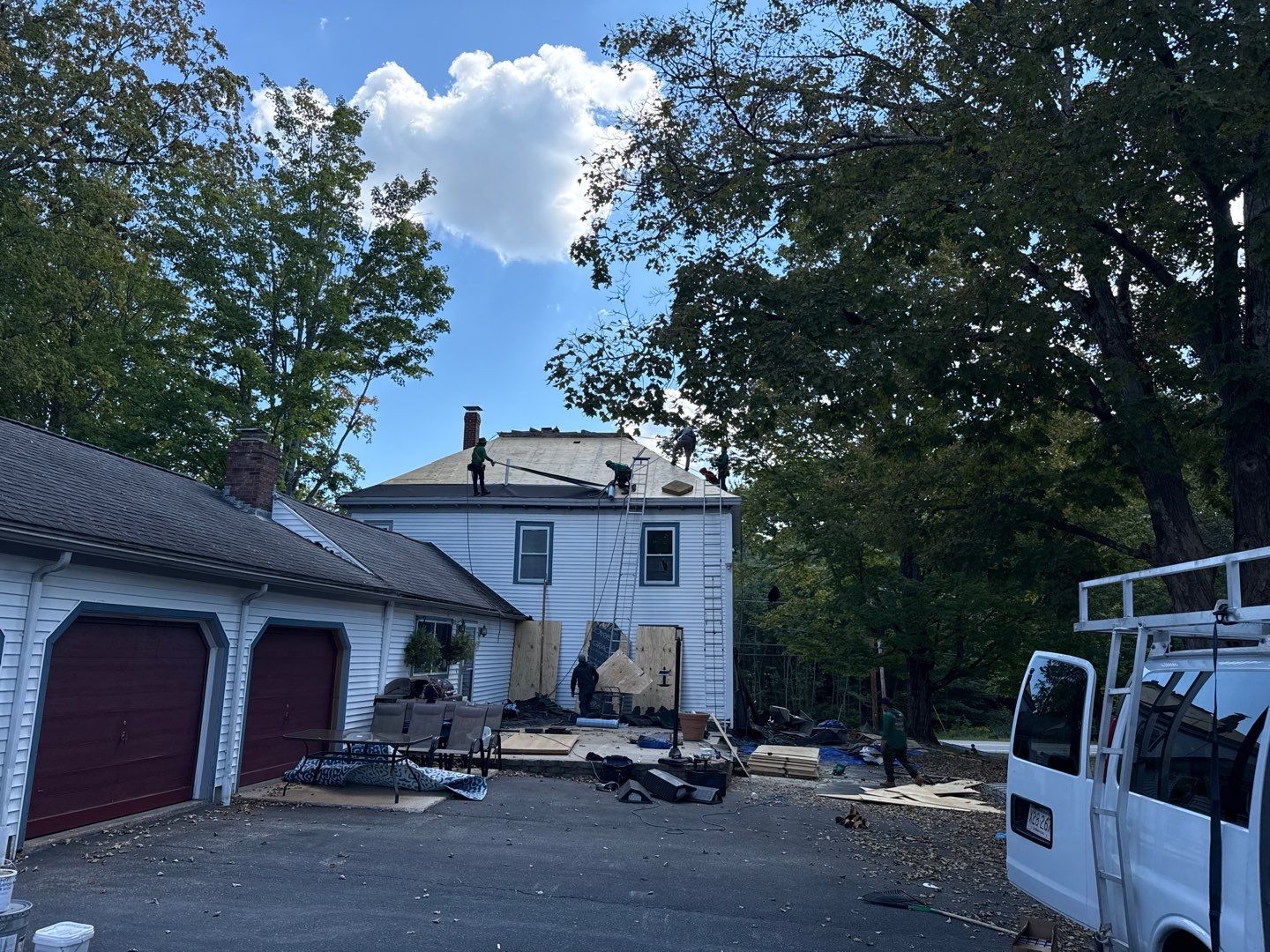 Full Roof Replacement on Historic Farmhouse with Decking Replacement – Repeat Customer by Sensible Home Solutions