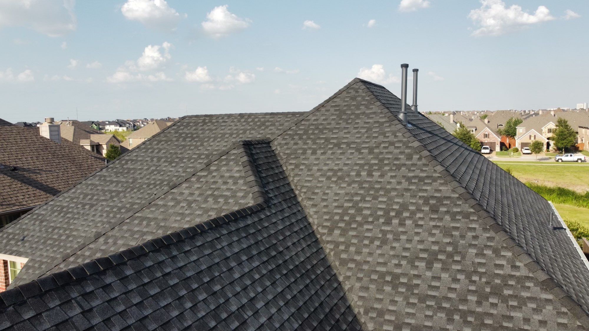 Residential Roofing Installation using GAF Timberline HDZ Charcoal by OneSource Roofing and Restoration