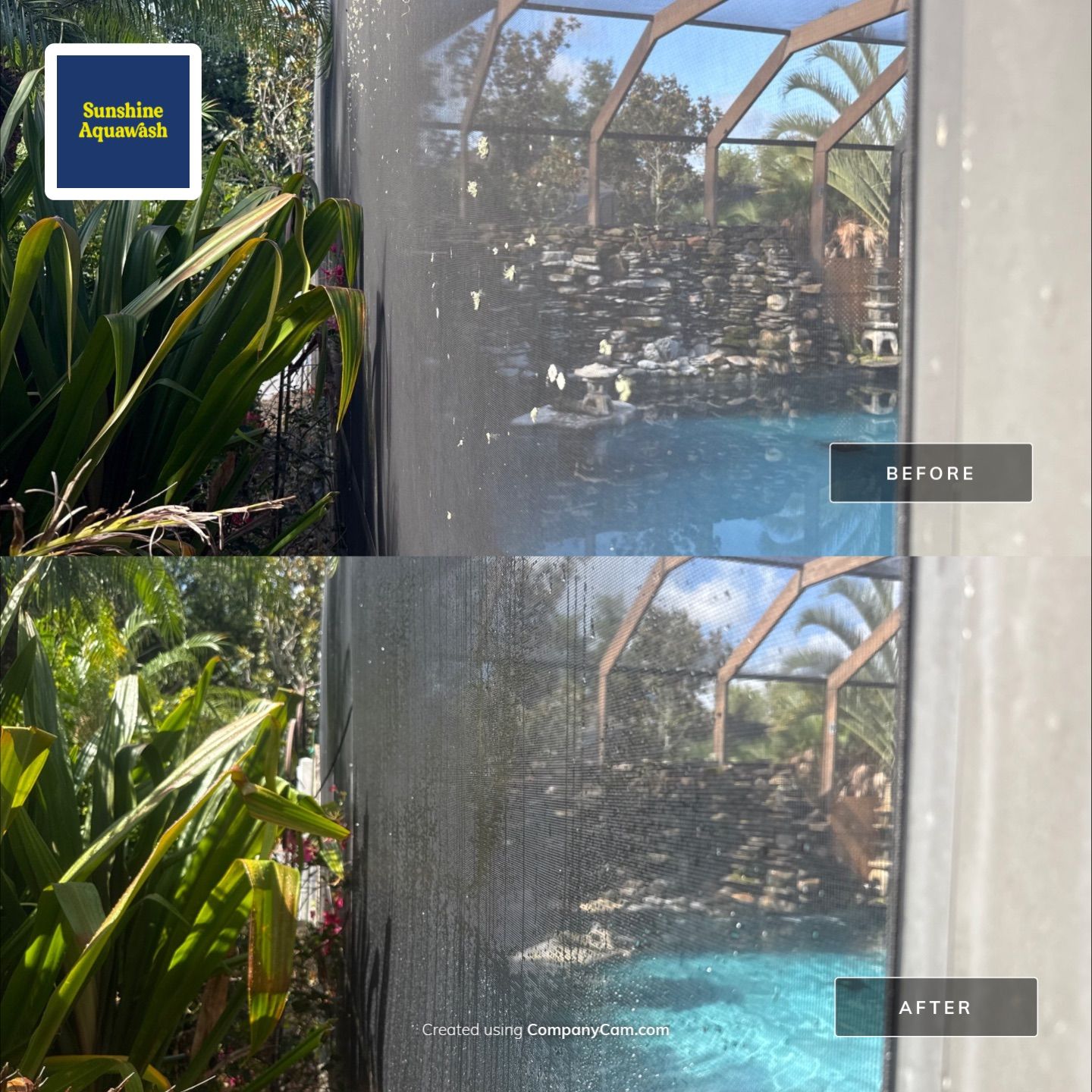 Pool Cage Screen Enclosure Cleaning – Oakley Community, Ellenton, FL 34222 by Sunshine AquaWash