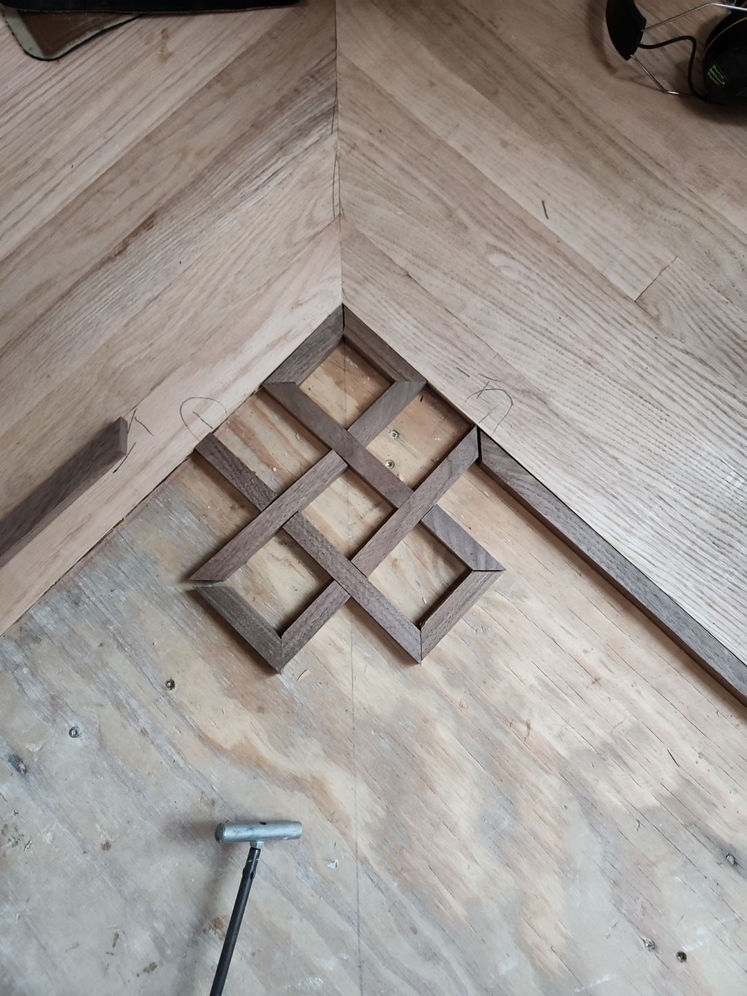 Ann Arbor Elegance: Red Oak and Walnut Living Room Masterpiece by Ann Arbor Hardwoods