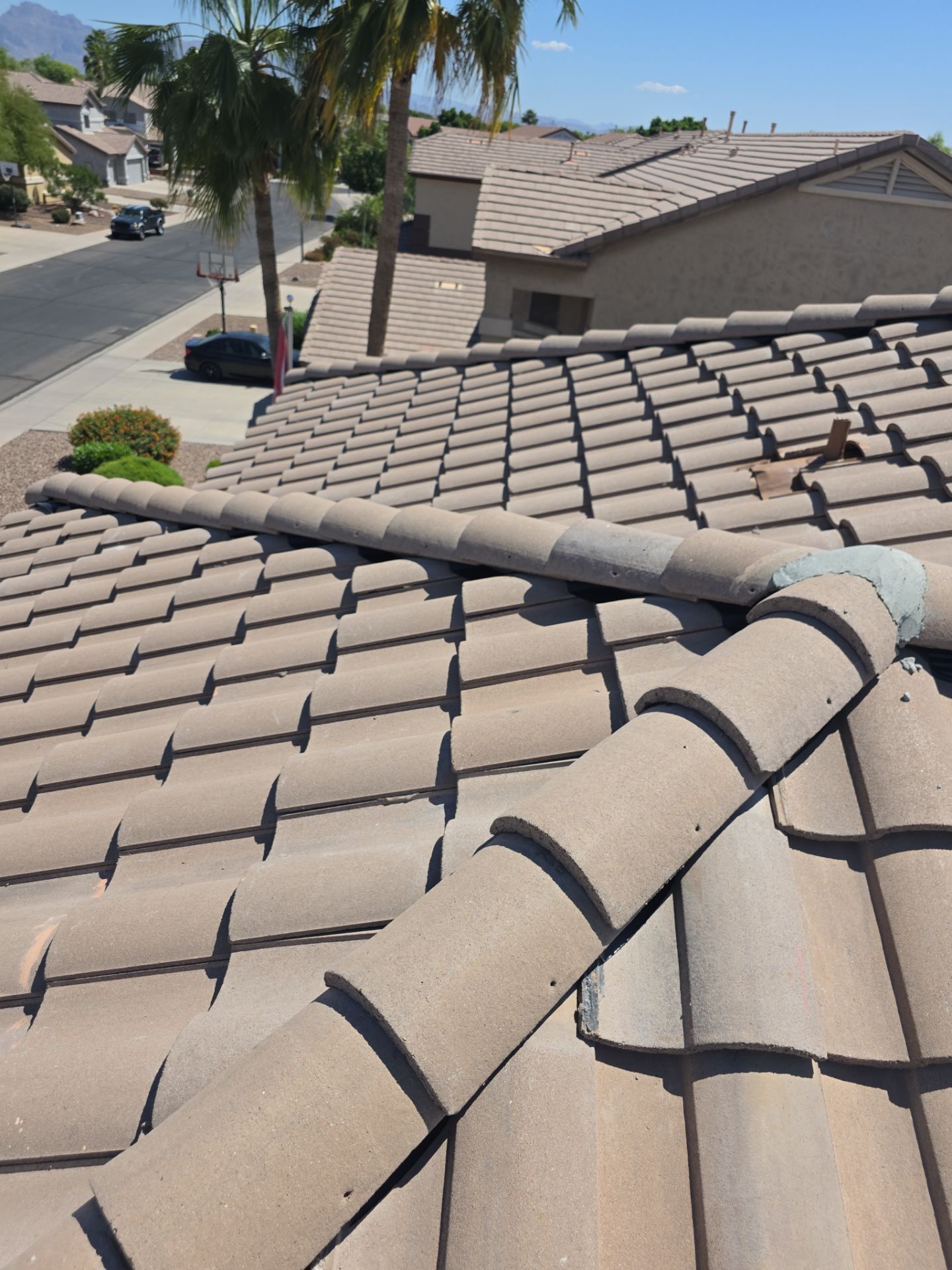 Tile Reset using Concrete Tiles in Mesa, Arizona by Weather-Tite Roofing