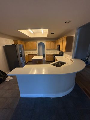 Kitchen and Bathroom Quartz Countertop Installation in Helotes by Mena stone surfaces