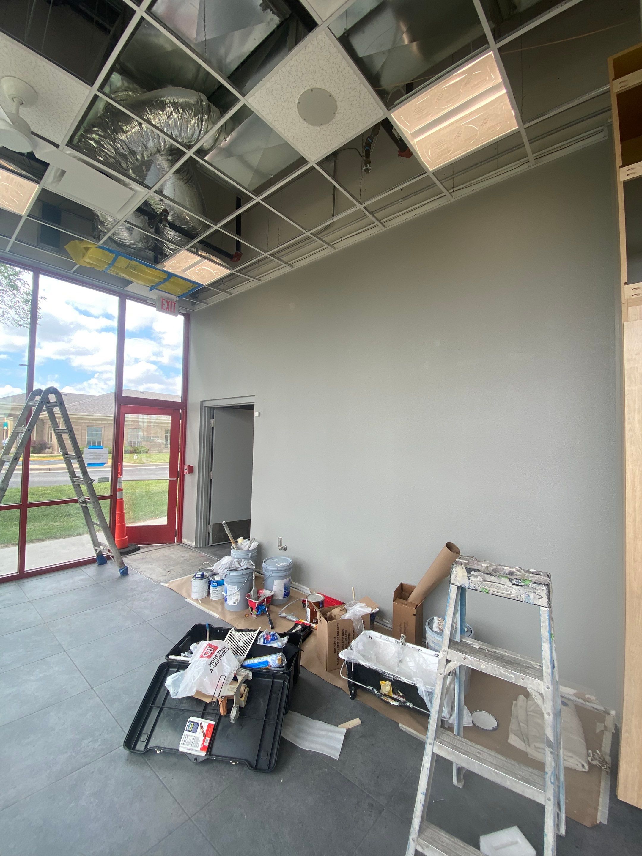Commercial Interior Repaint for Remodel of Discount Tire in Wichita, KS by Midwest Paint LLC