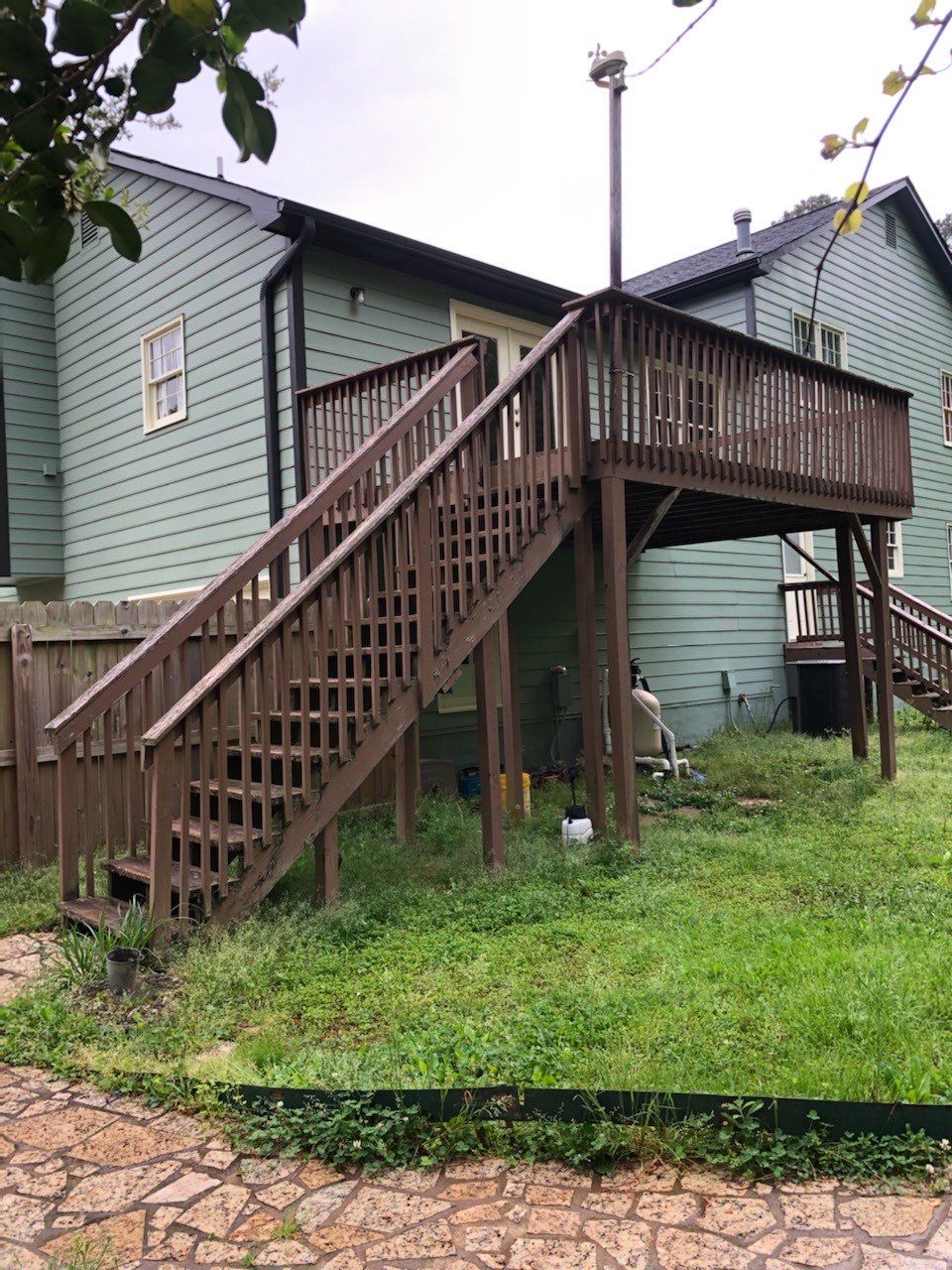 Elevated Pressure-Treated Wood Deck Replacement in Marietta by Swift Home Renovations