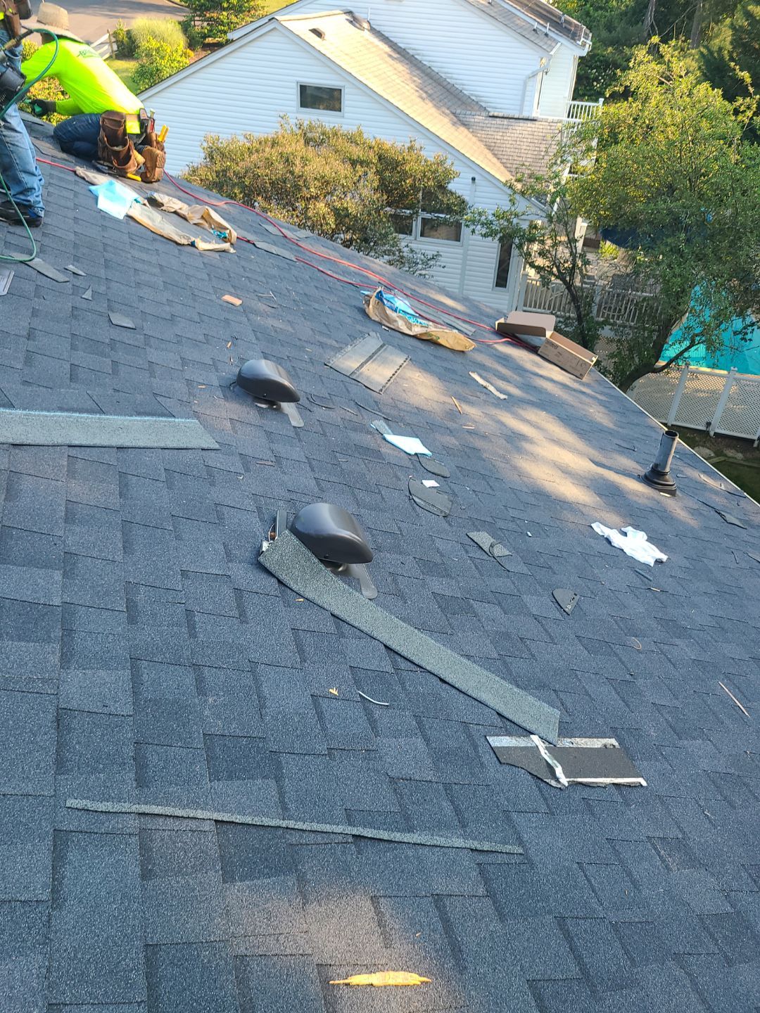 Vienna: Roof Replacement with CertainTeed Landmark Designer Shingles in Moire Black by RM Banning, Inc.