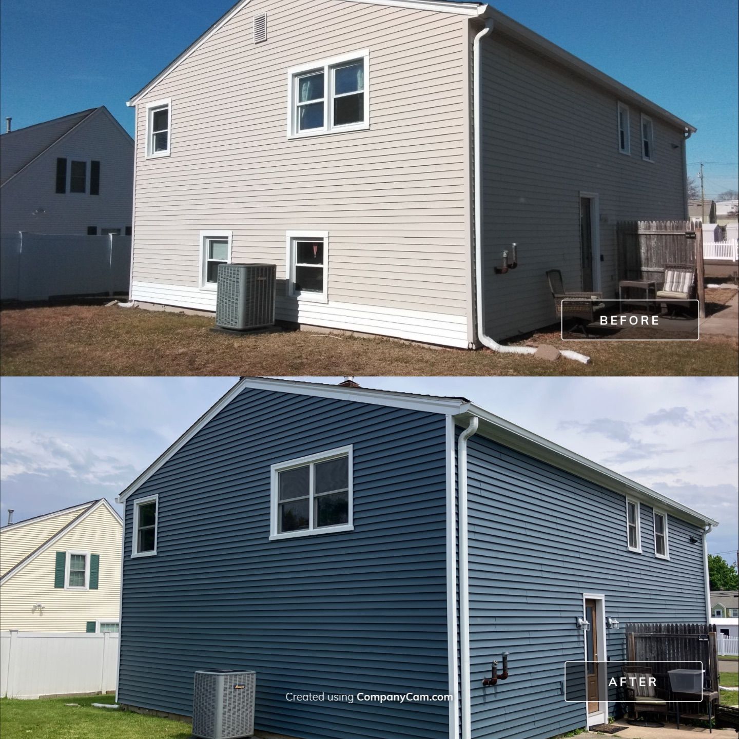 Siding Renewal with Cert Monogram D/4 x 12'6" clapboard, Pacific Blue by DiGiorgi Roofing and Siding Inc