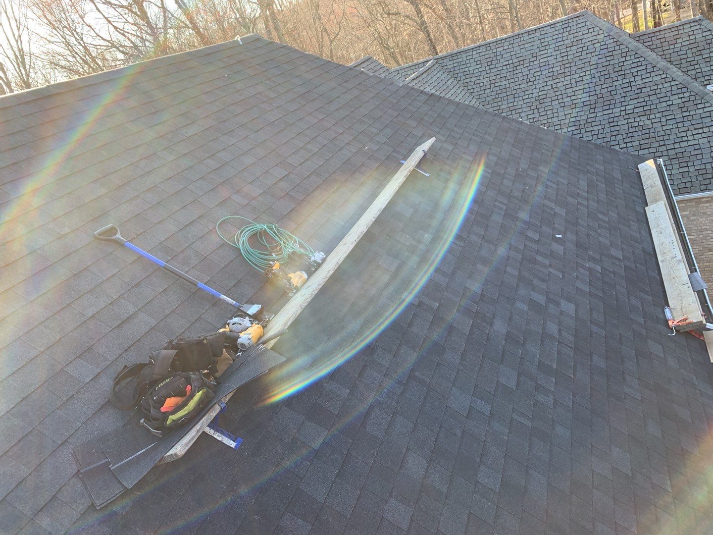 Residential Roofing Installation using Owens Corning TruDefinition Onyx Black by A Plus Exterior