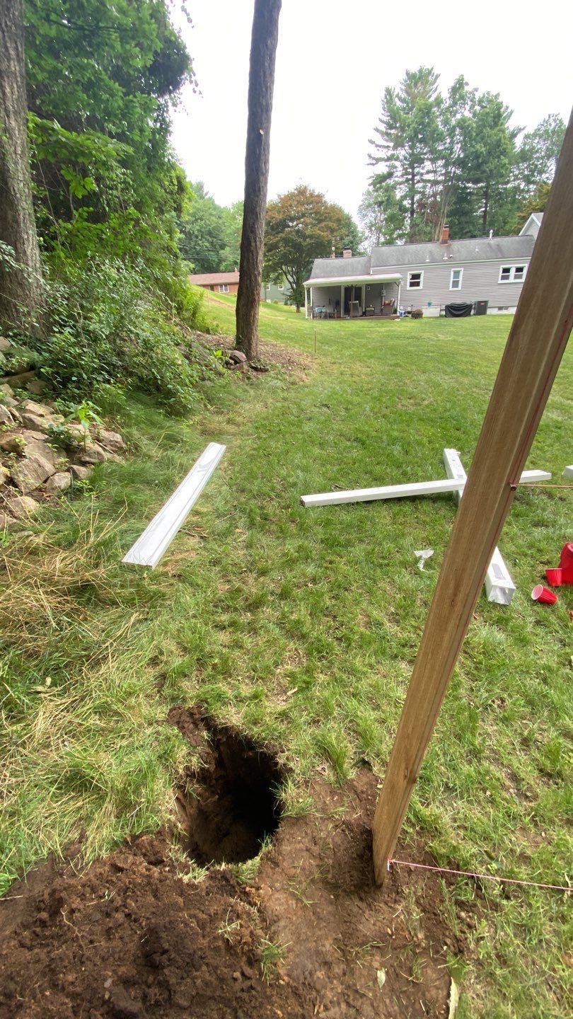 Fence Installation using Vinyl Fence 6ft Privacy by A Plus Exterior