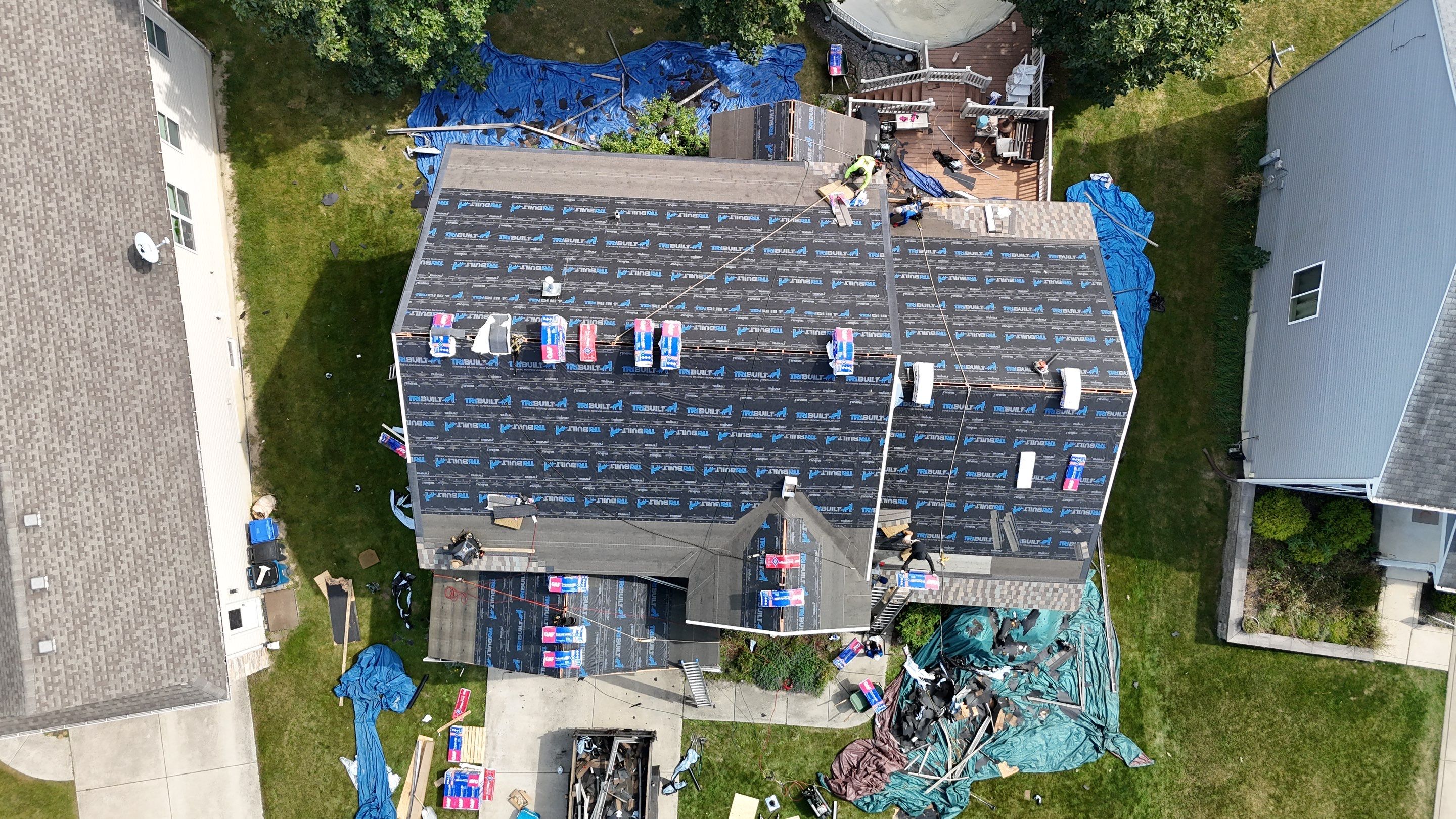 Roof replacement by Optimal Home Improvement 
