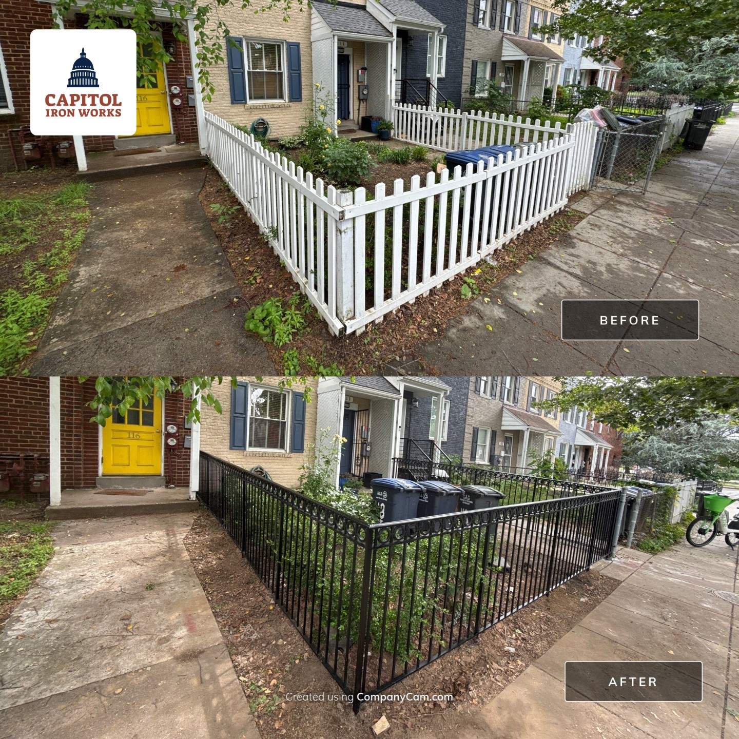 Custom Iron Fencing & Pet-Safe Gate Installation in Washington, DC. by Capitol Iron Works