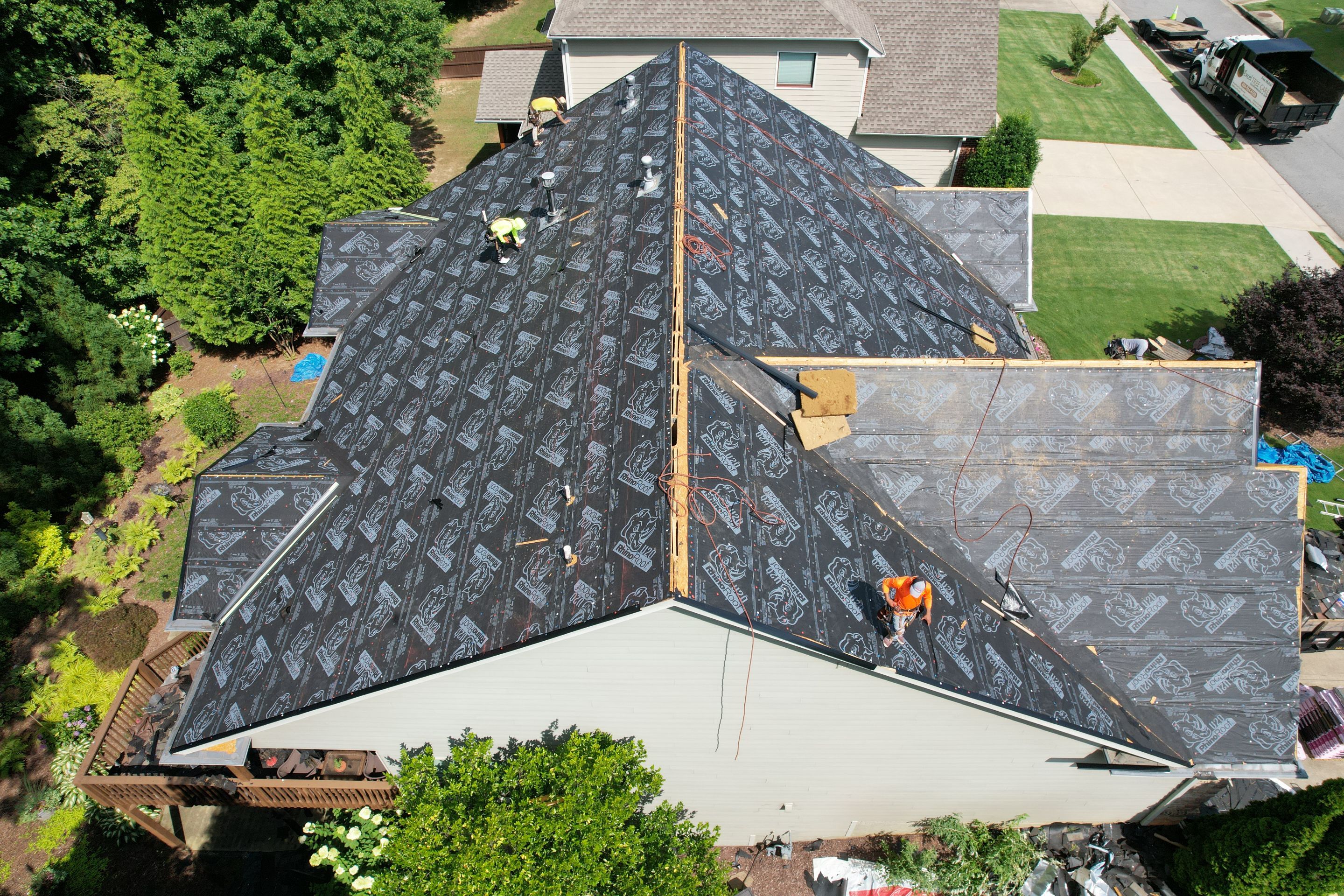 Residential Roofing Installation using Owens Corning Quary Gray by Inspector Roofing and Restoration