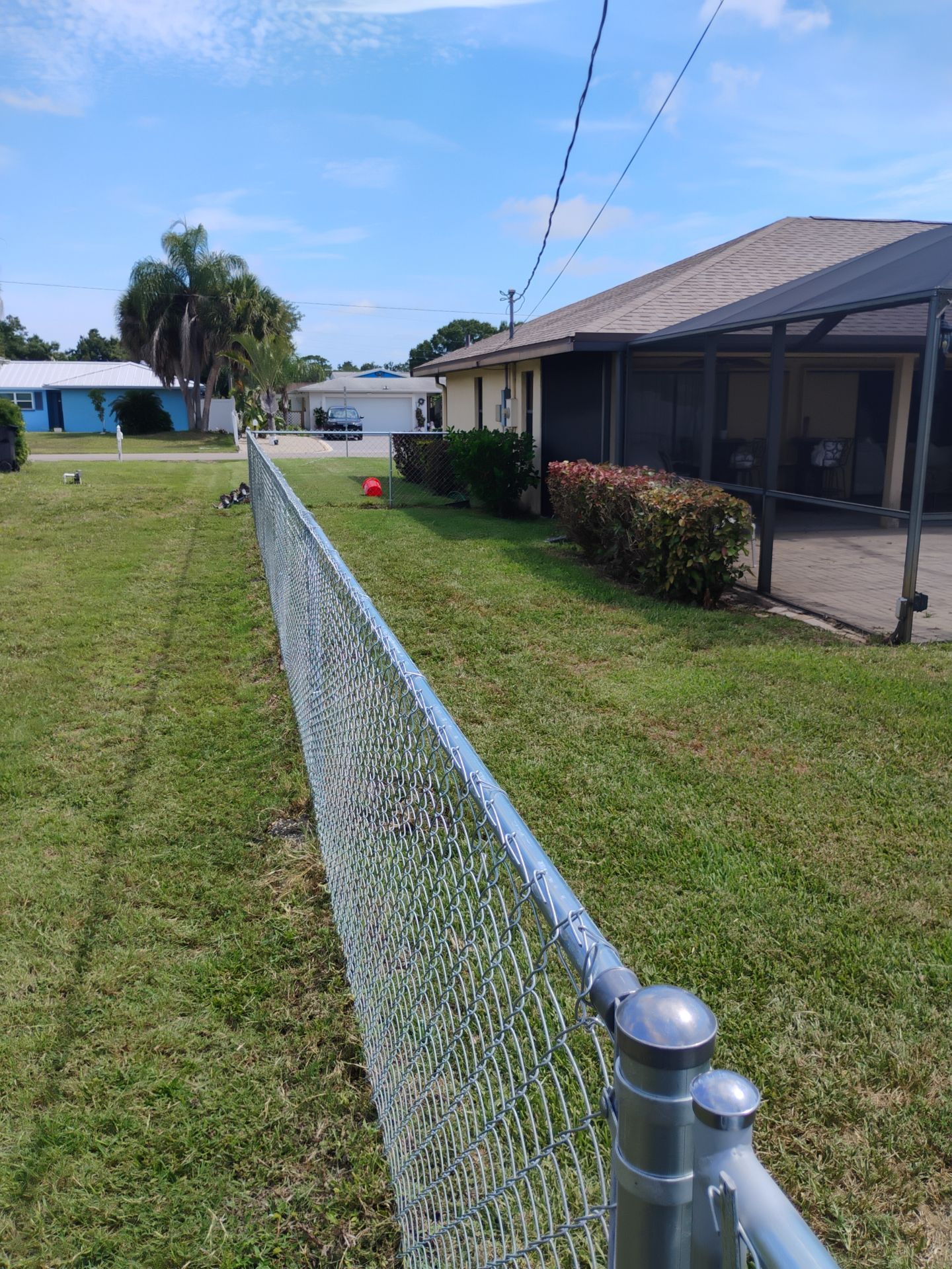 Residential Galvanized Chain Link Fence and Gate Installation in Venice by True Fence LLC
