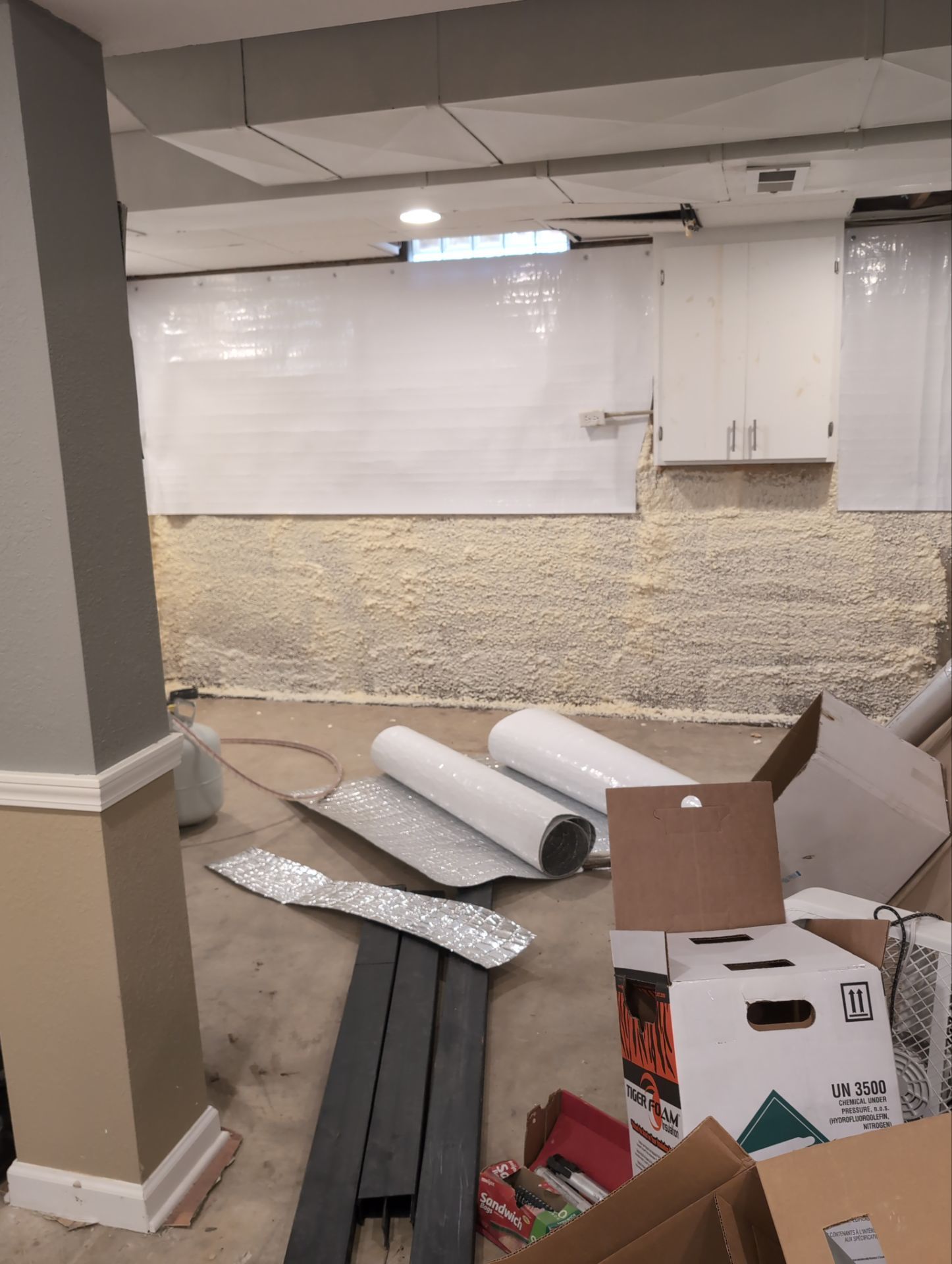 Interior Basement Waterproofing System and Egress Window Installation by Toledo Basement Repair 
