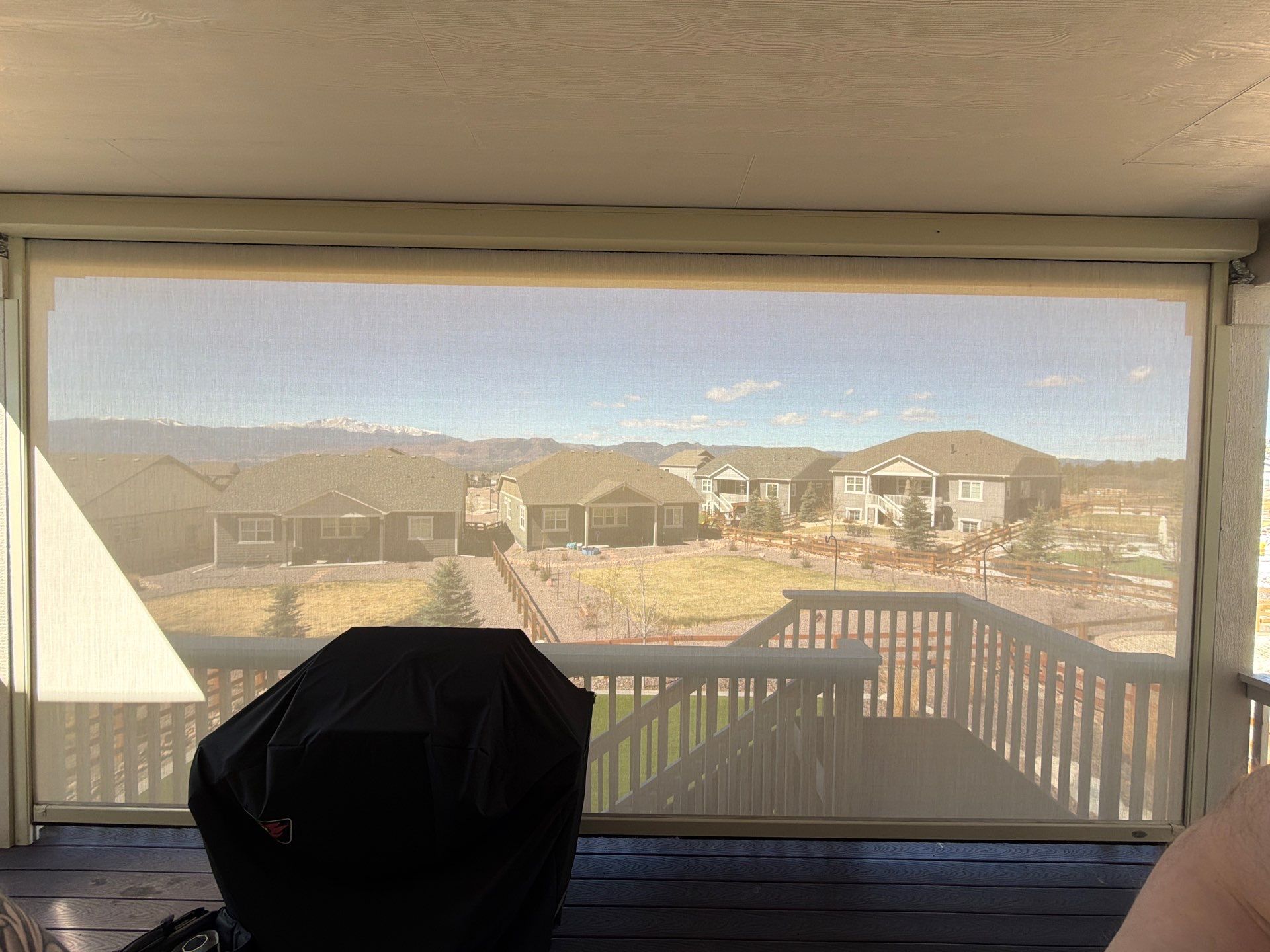 Exterior All-Weather MagnaTrack Screens Installation using Progressive MagnaTrack Screens by Outdoor Solutions Colorado