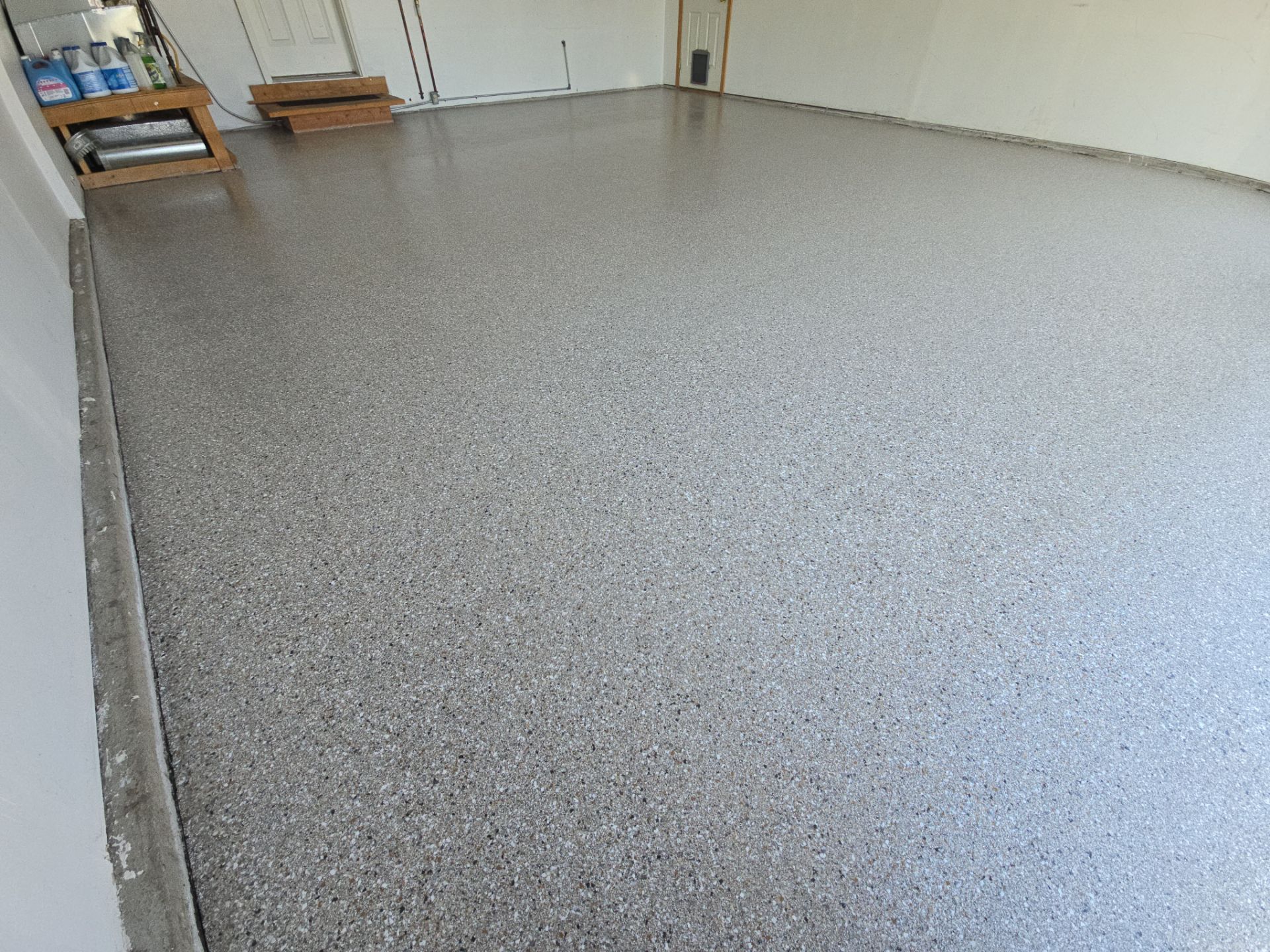 Garage Transformation using Claystone Hybrid by Croc Coatings, LLC