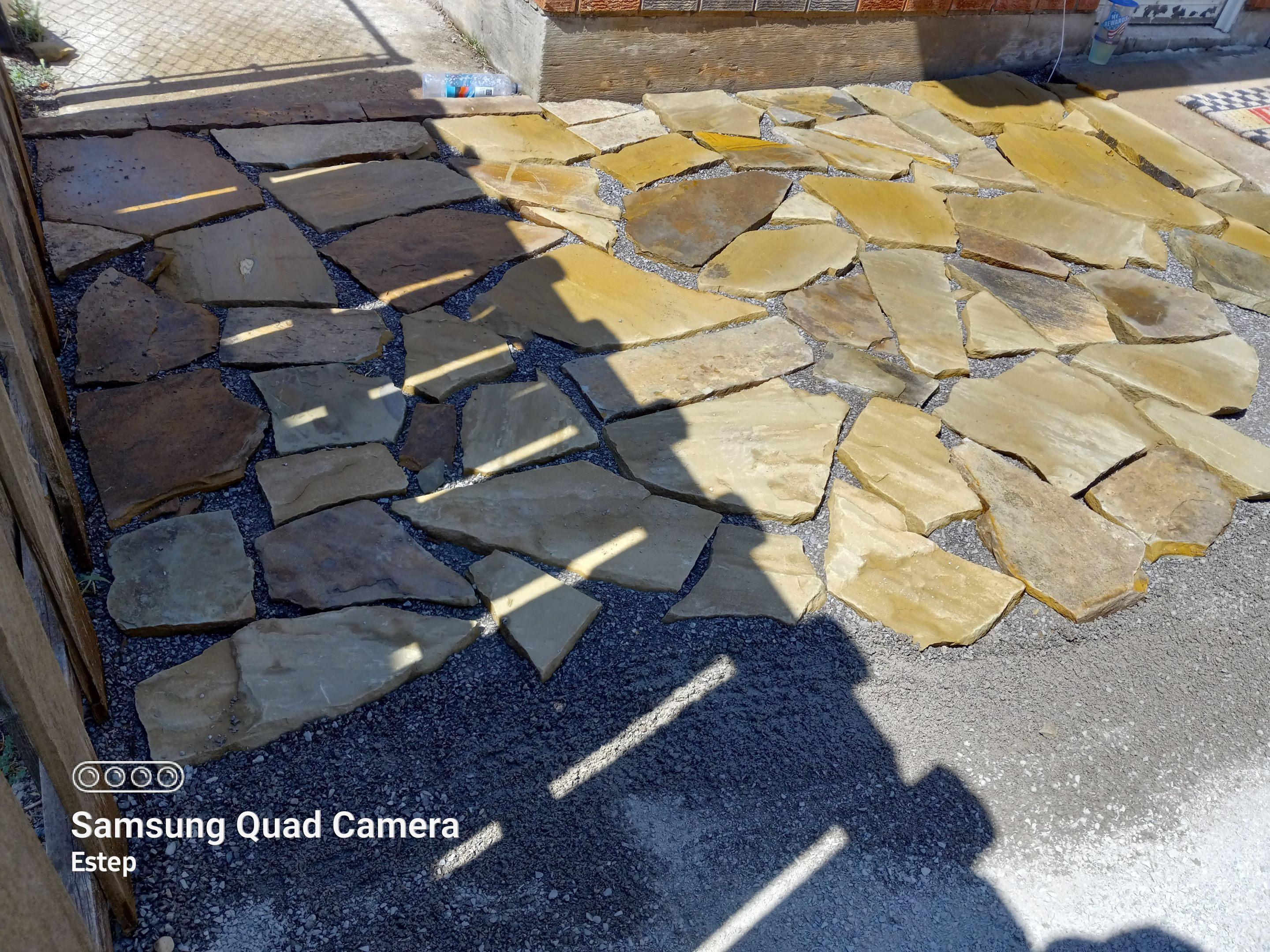 Flagstone Patio using Flagstone  by Clays Services Inc