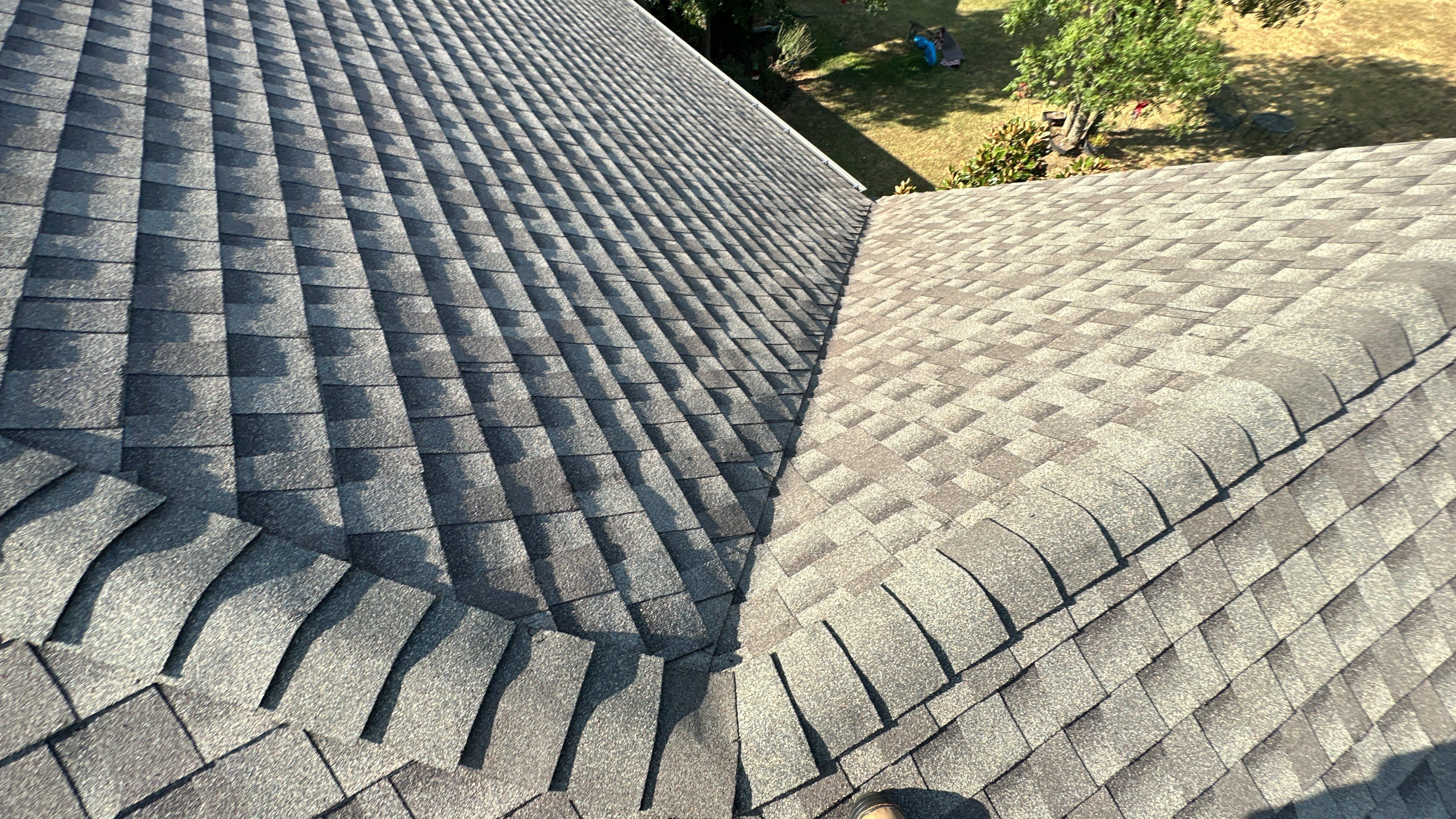 Reroof using GAF HDZ Weathered Wood by Castillo Roofing
