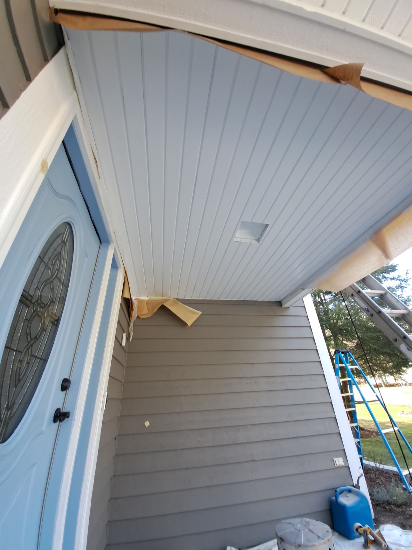 Garage dry wall repair/ re-texture, re-paint by Gordon Painting