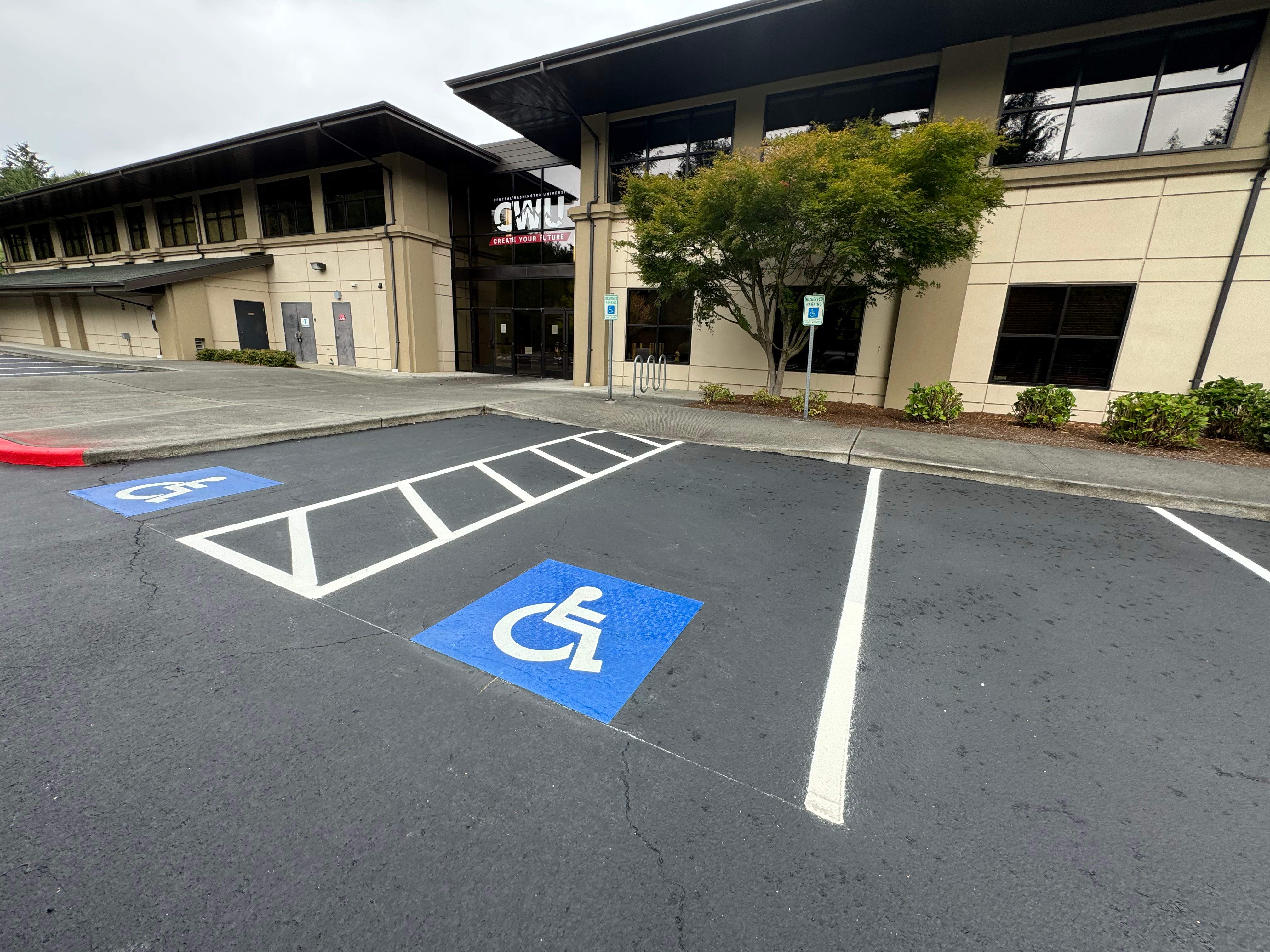 Central Washington University (CWU) Parking Lot Sealcoating & Striping  by Jireh Asphalt & Concrete Inc 