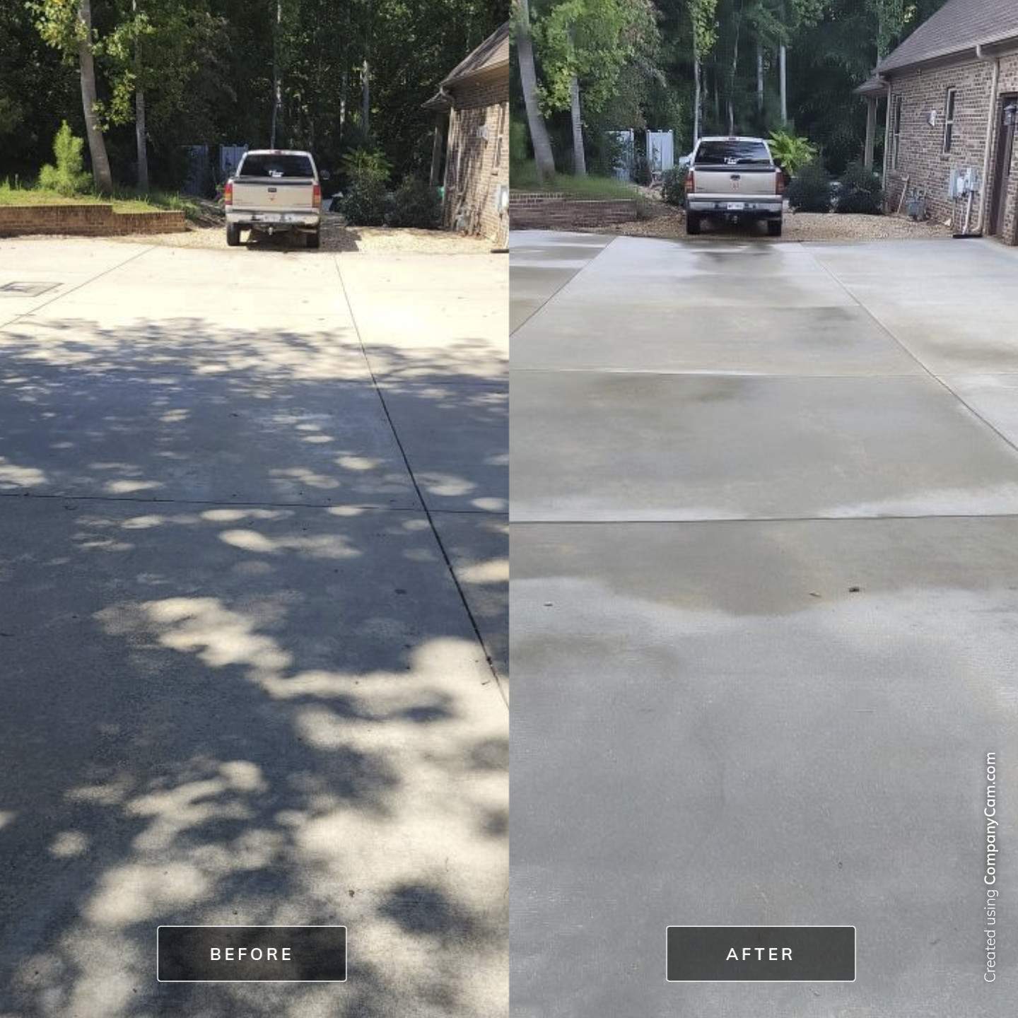 concrete Clean using cleaner by G&H Home Tech Pros LLC