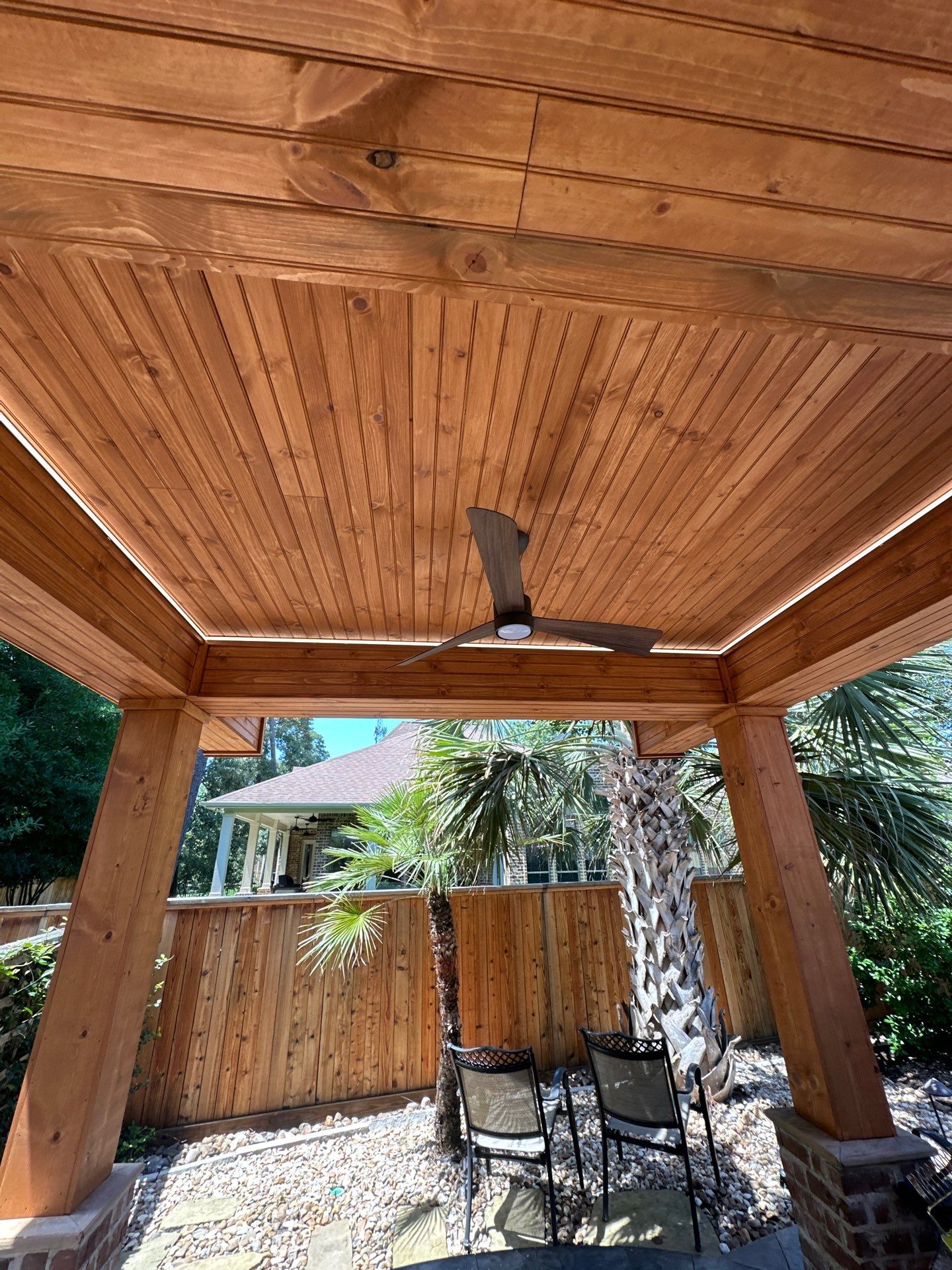 Covered Patio Remodel in The Woodlands by SophAlx LLC